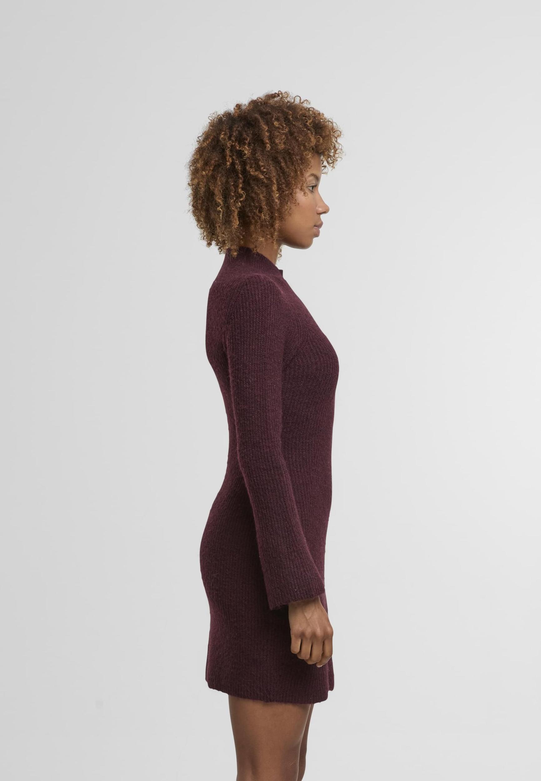 Noisy may Pletena obleka 'NMNola' vinsko rdeča