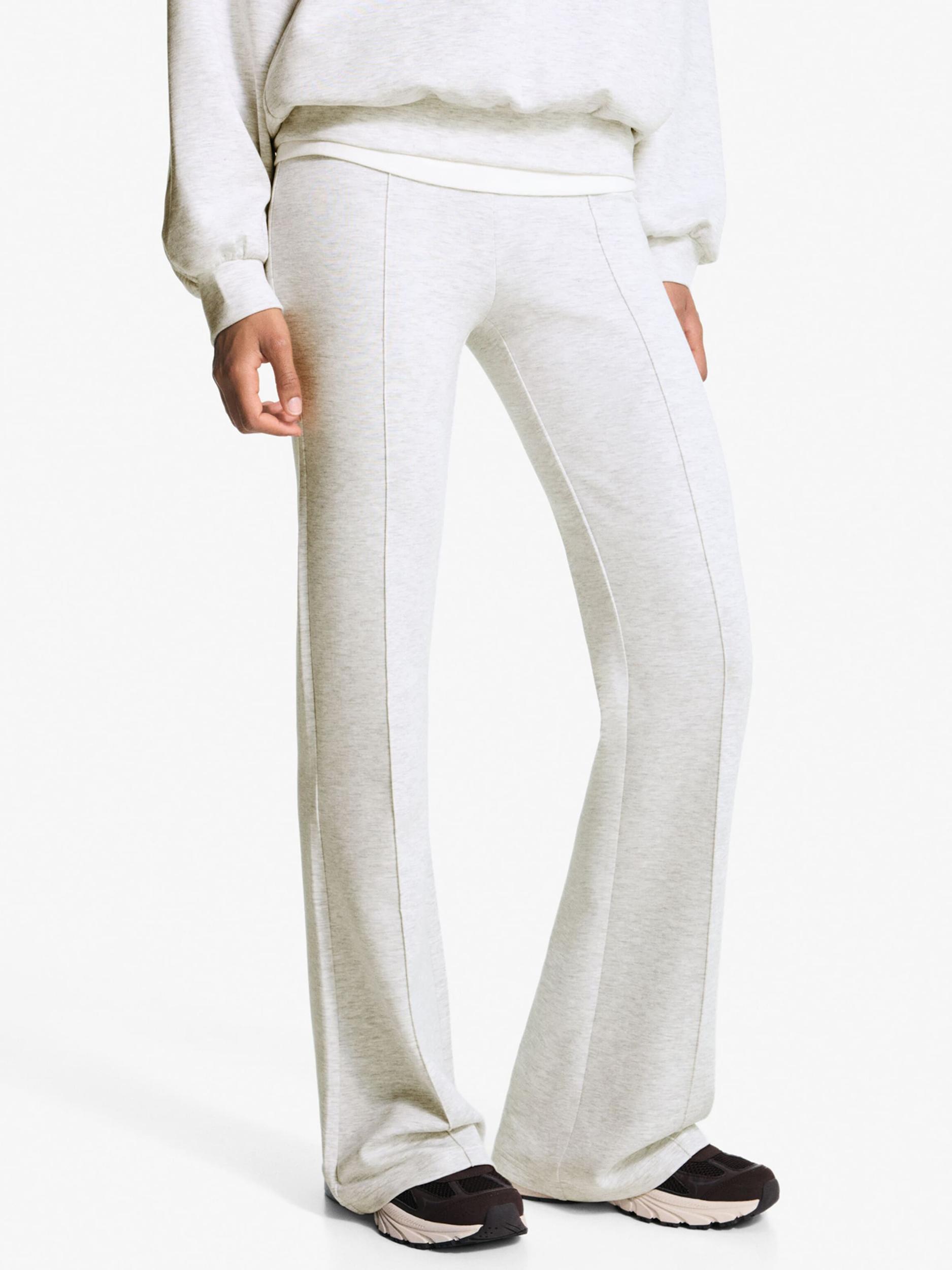 Bershka Hlače svetlo siva