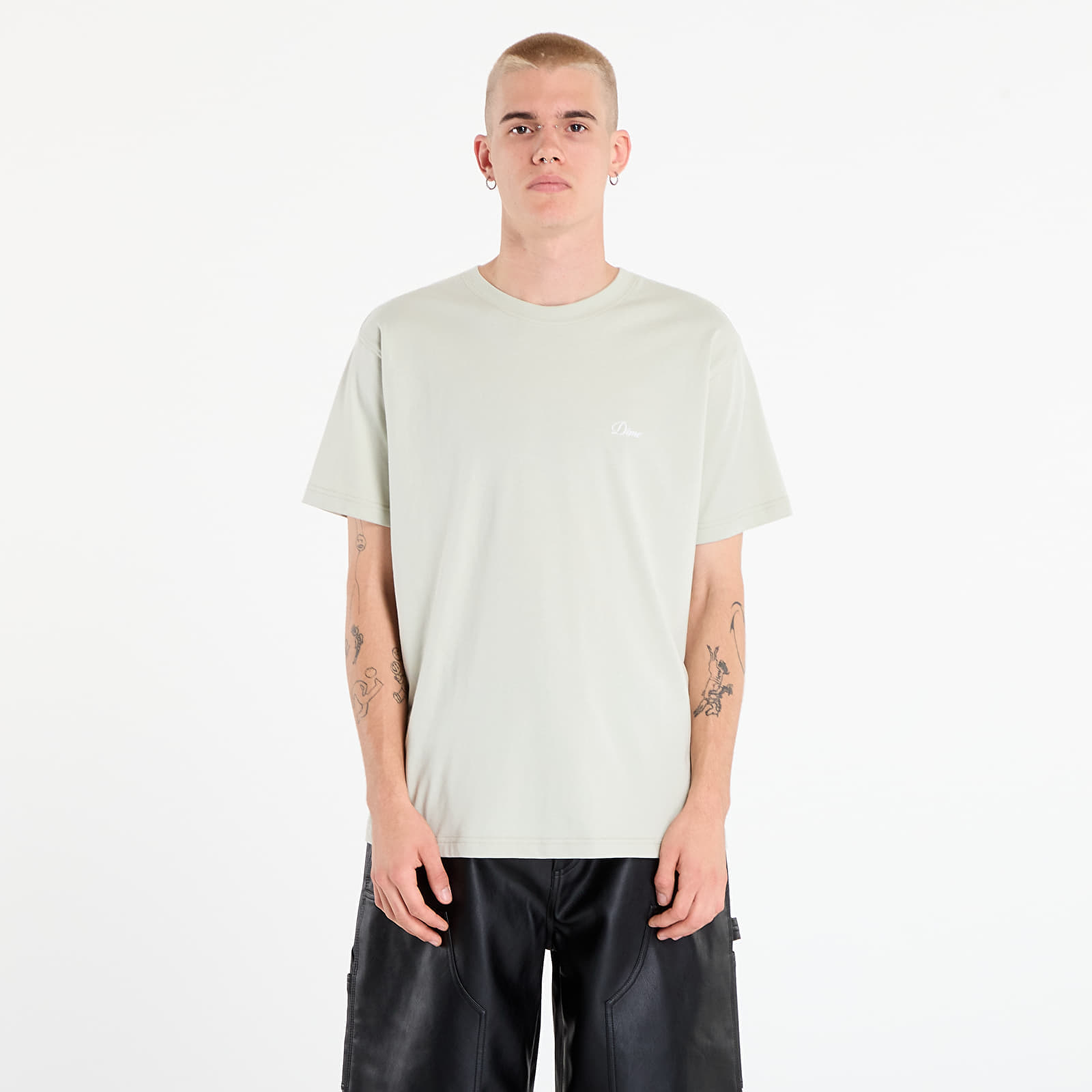 Majice DIME Cursive Small Logo T-Shirt UNISEX Charcoal Moss S
