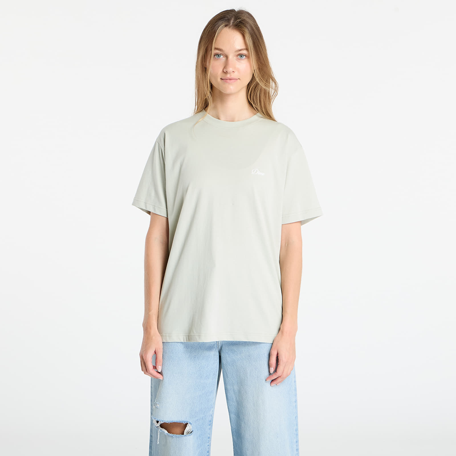 Majice DIME Cursive Small Logo T-Shirt UNISEX Charcoal Moss S