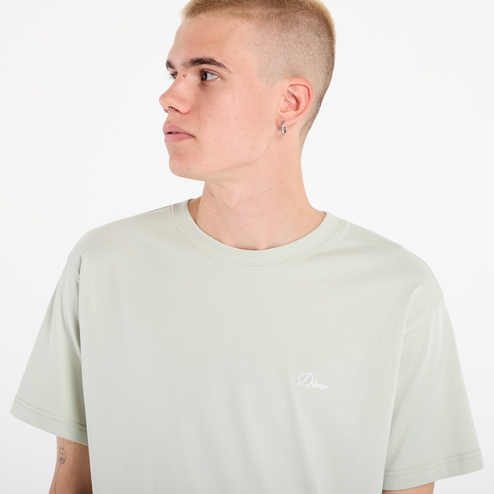Majice DIME Cursive Small Logo T-Shirt UNISEX Charcoal Moss S