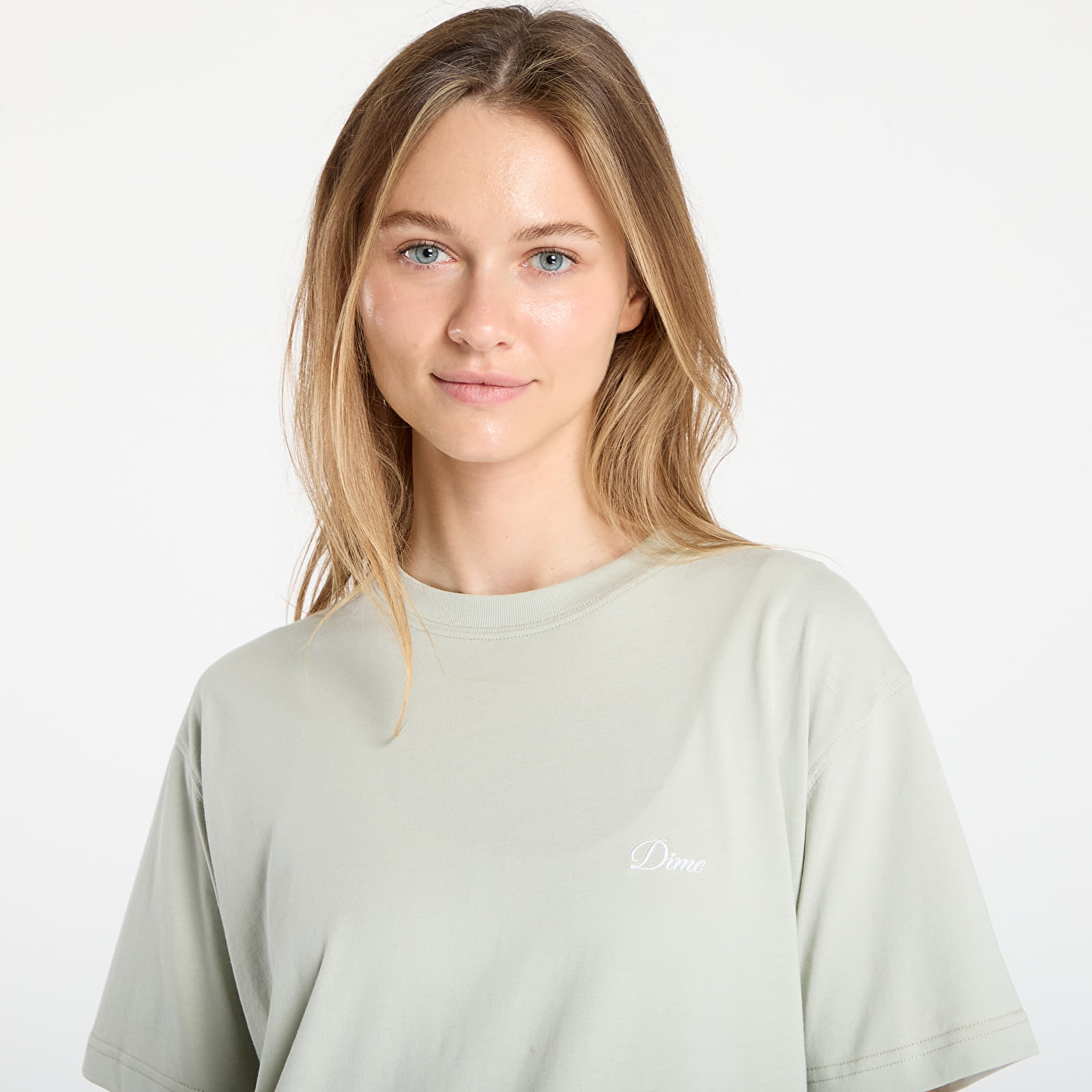 Majice DIME Cursive Small Logo T-Shirt UNISEX Charcoal Moss S