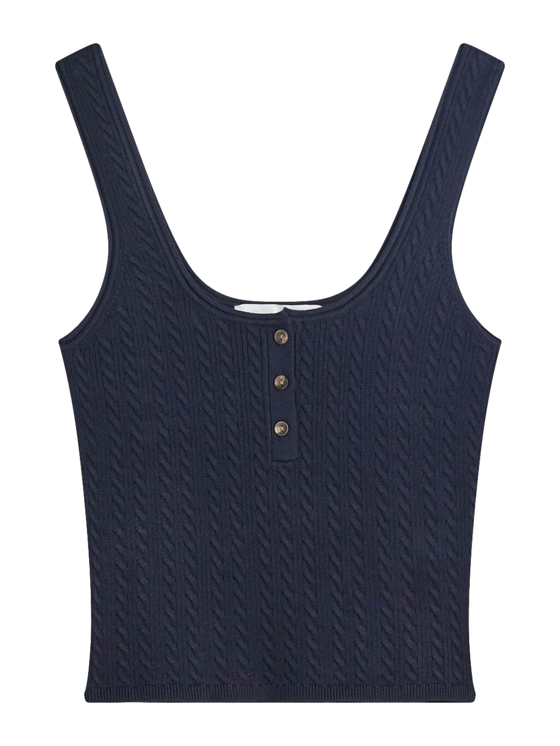 Bershka Top z naramnicami marine