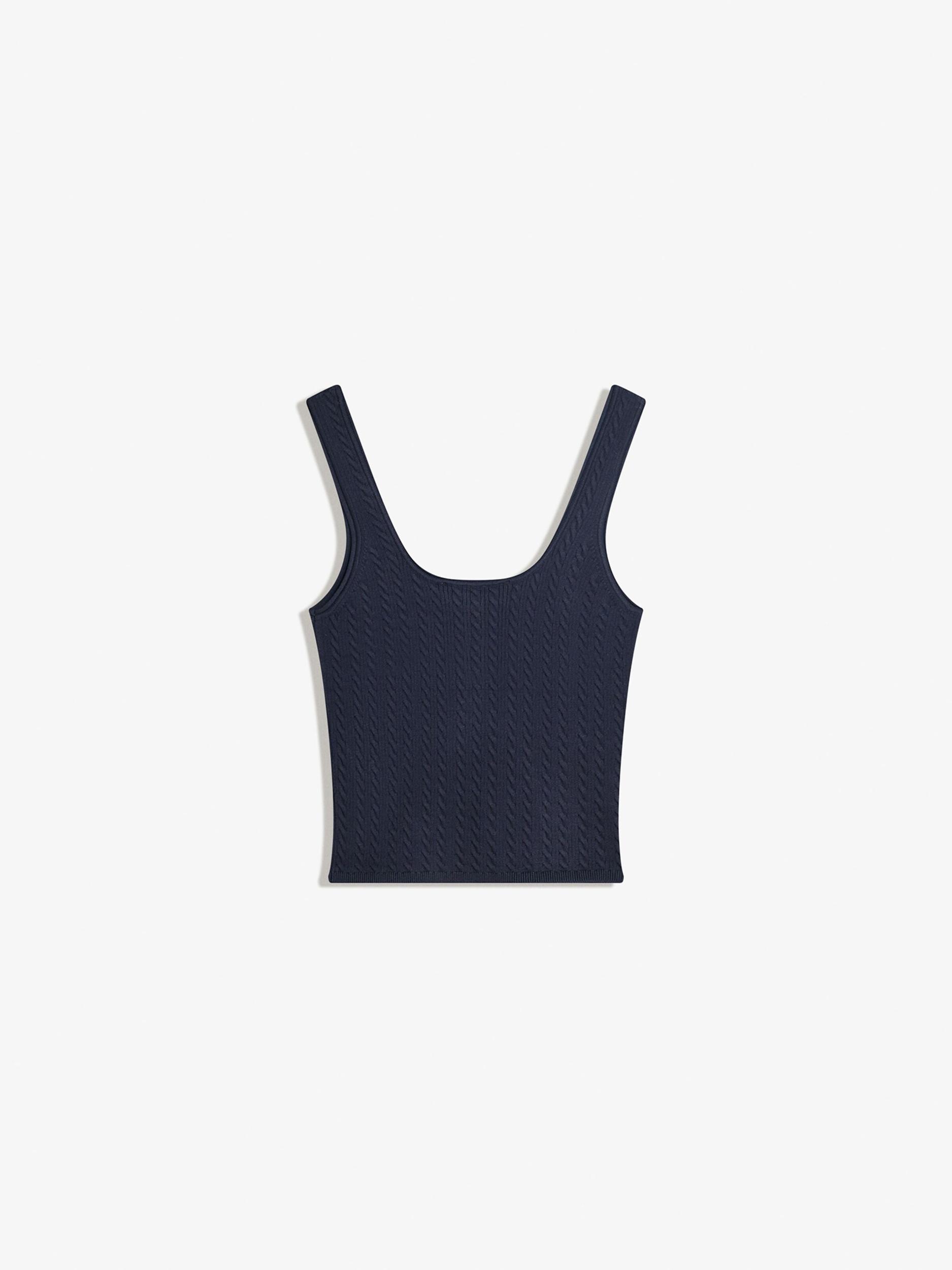 Bershka Top z naramnicami marine