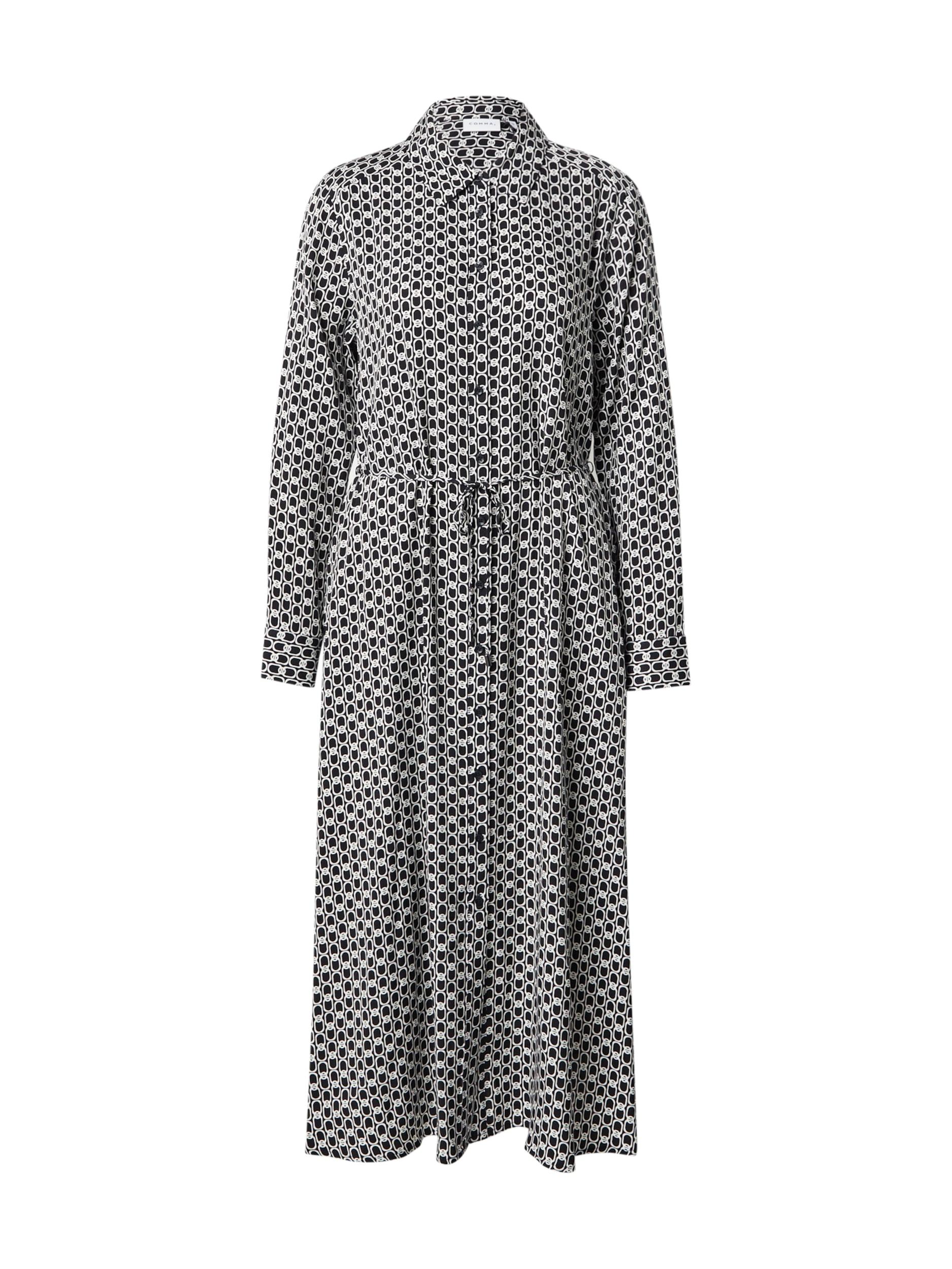 COMMA Dolga srajca črna / bela