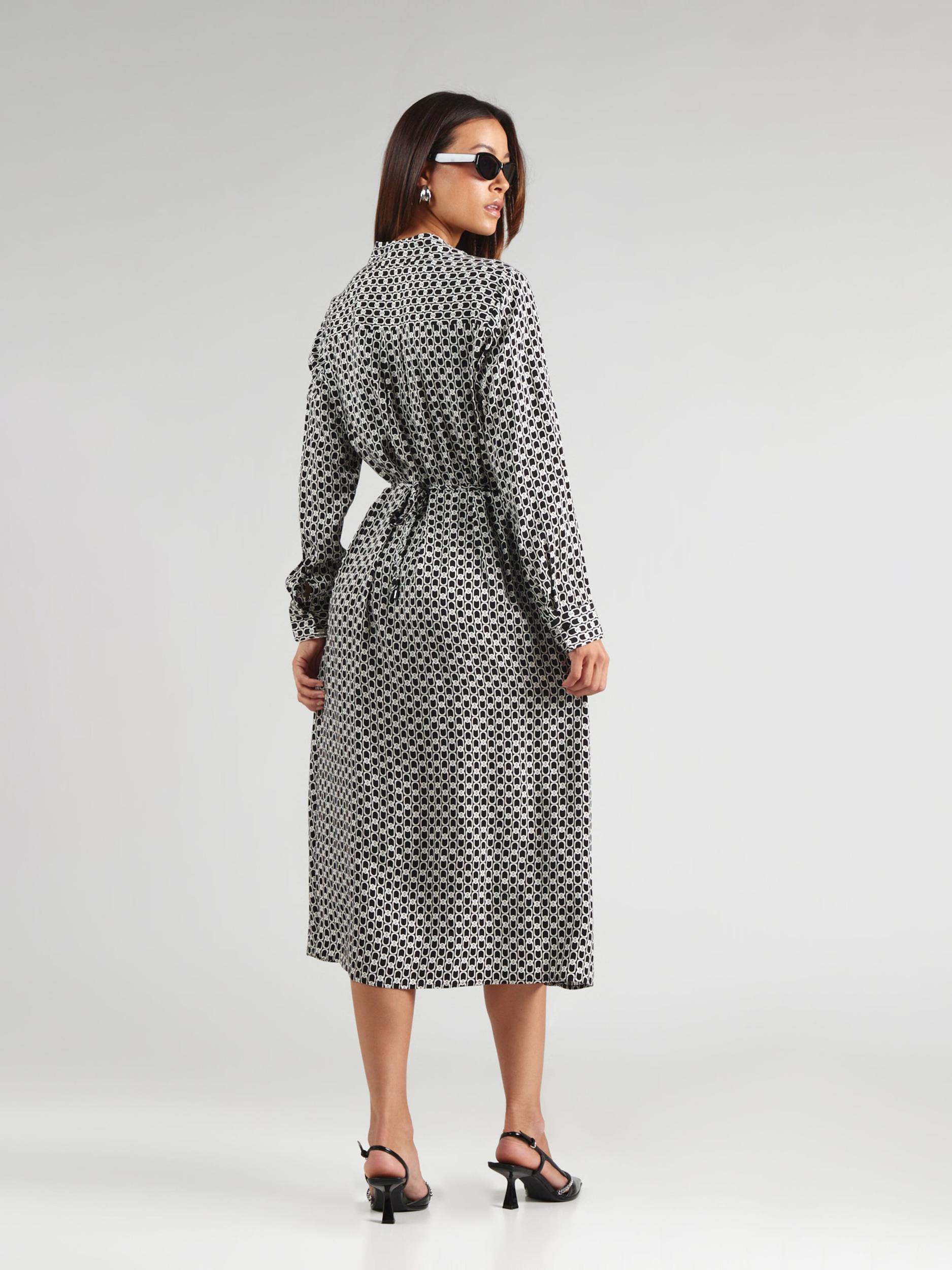 COMMA Dolga srajca črna / bela