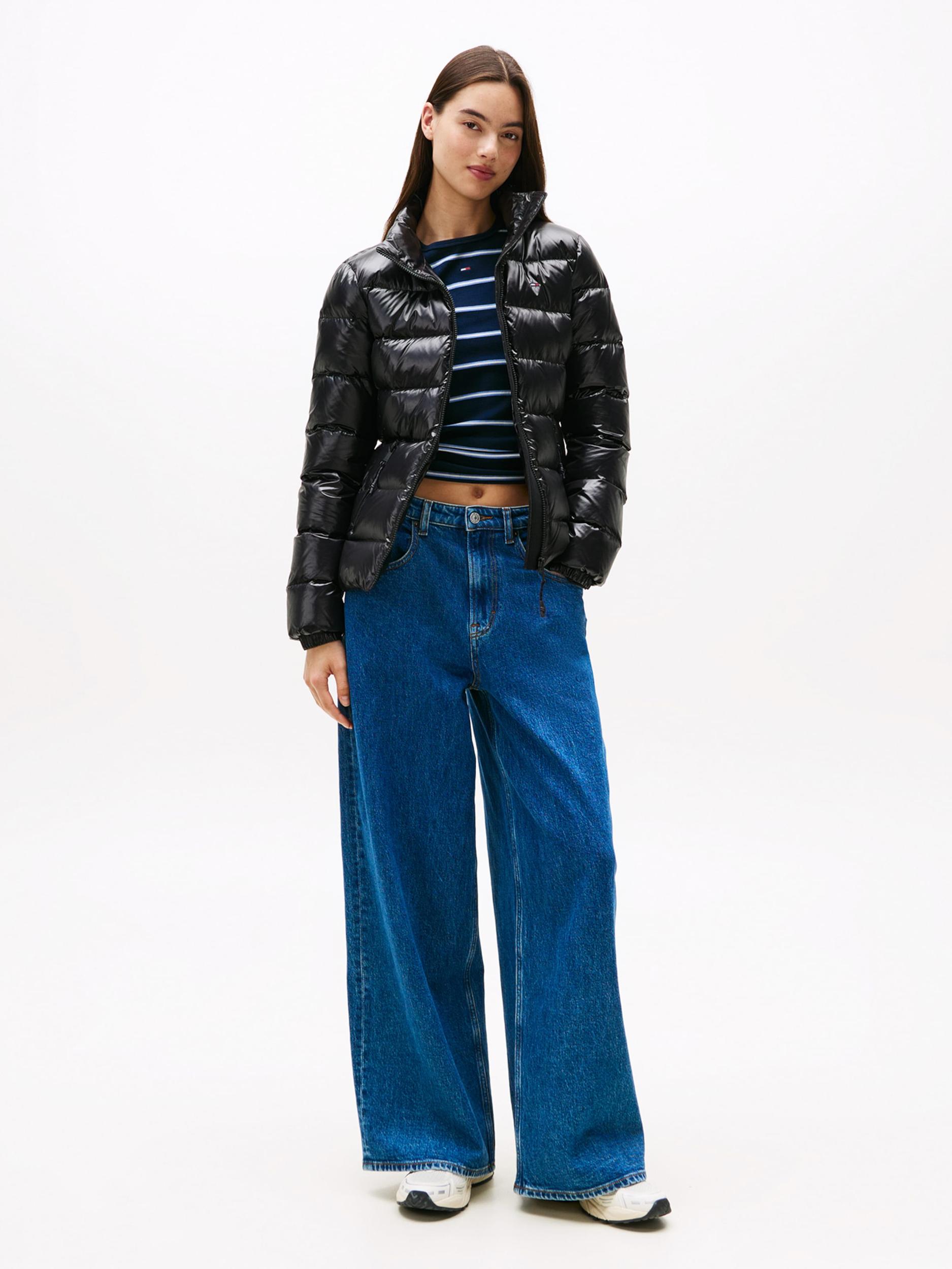 Tommy Jeans Prehodna jakna črna