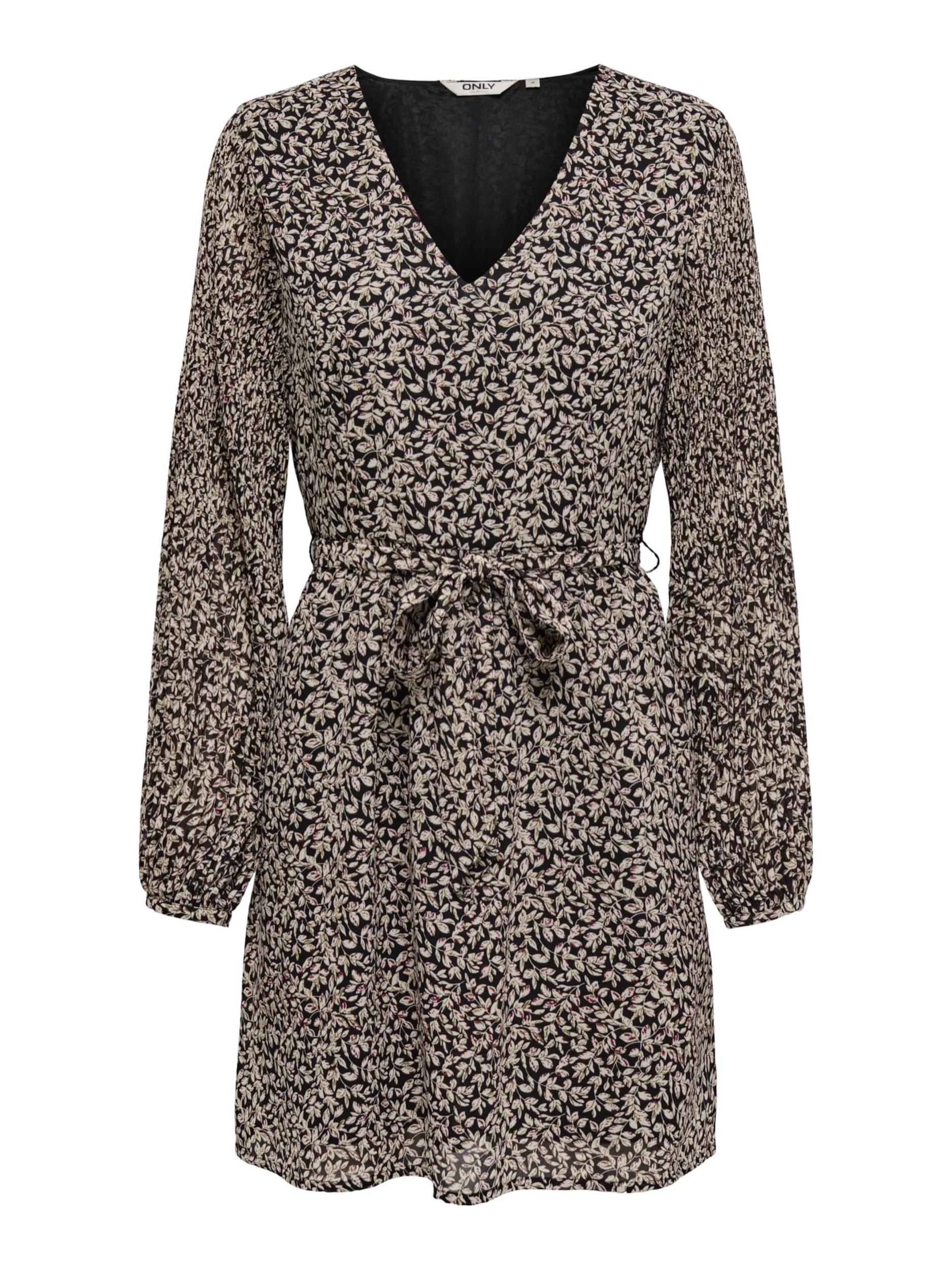 ONLY Obleka 'ONLSTAR' rjava / črna / off-bela