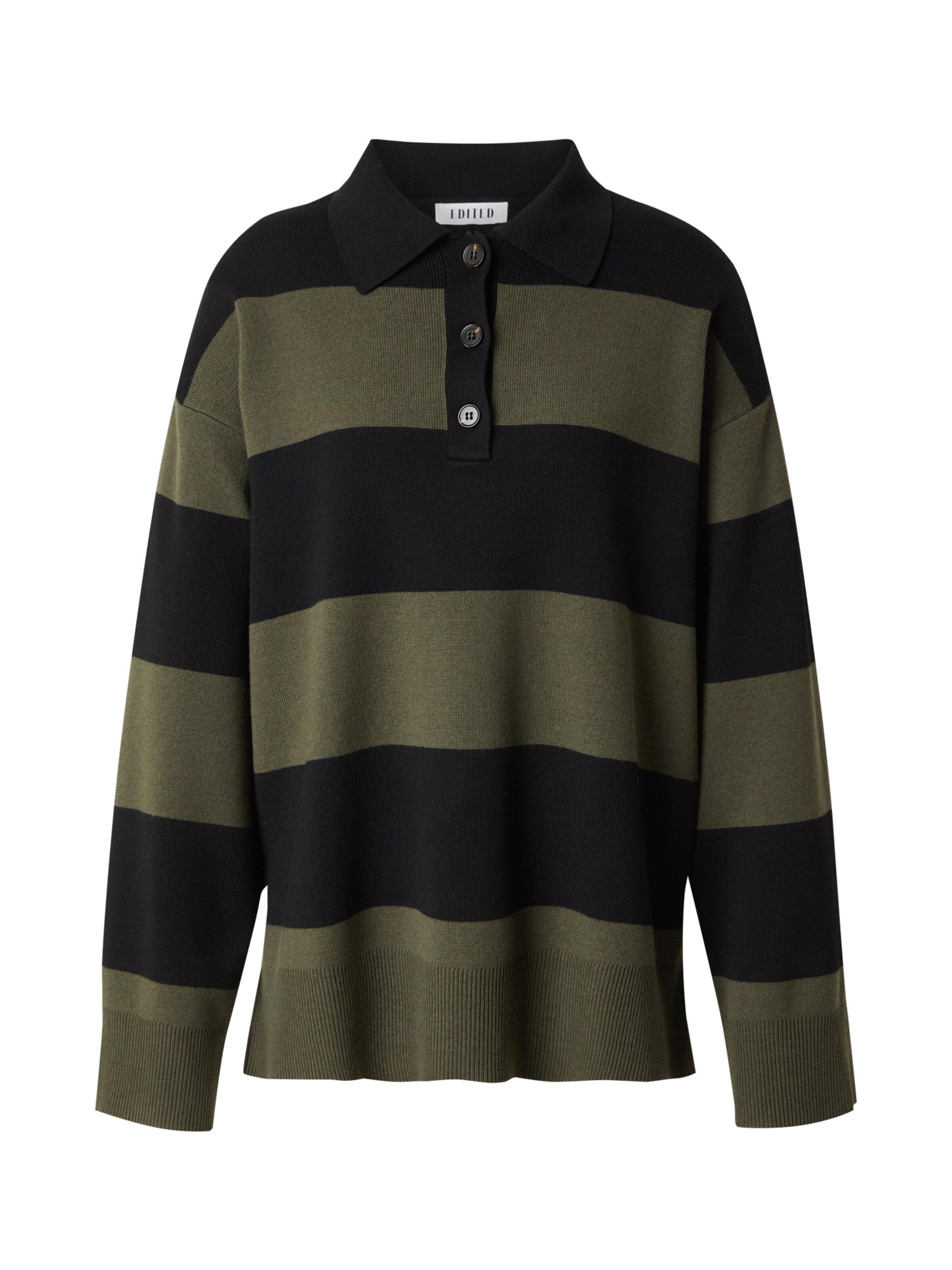 EDITED Majica 'Laiani' zelena / črna