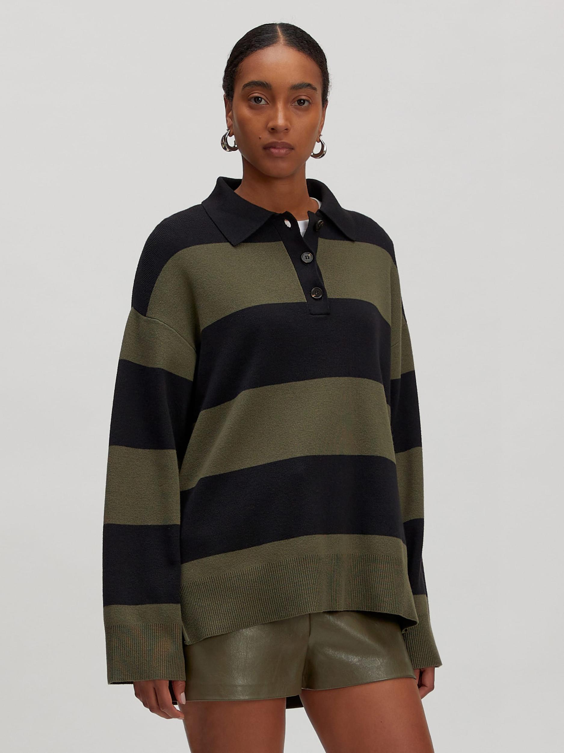 EDITED Majica 'Laiani' zelena / črna