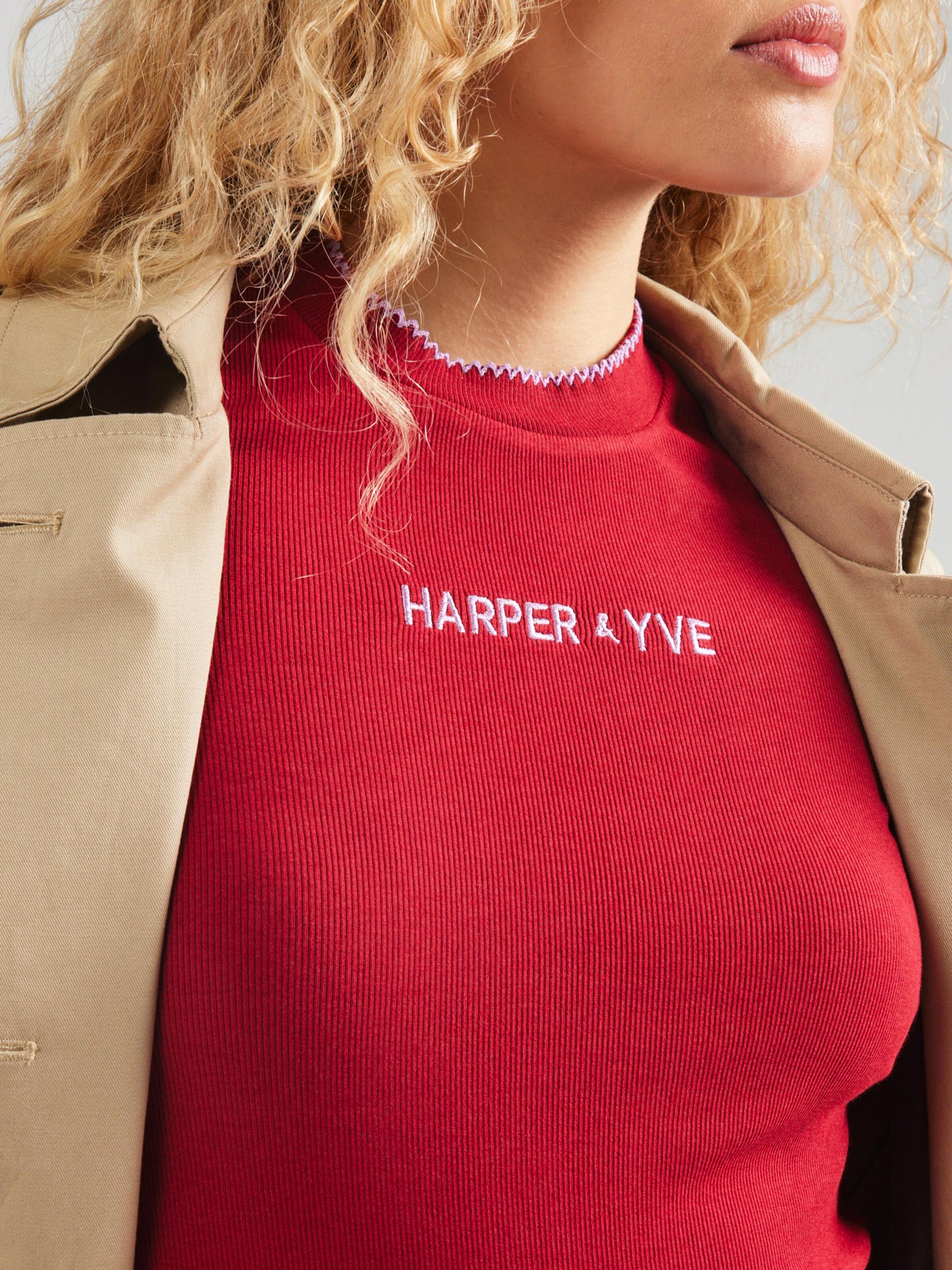 Harper & Yve Majica rdeča / bela