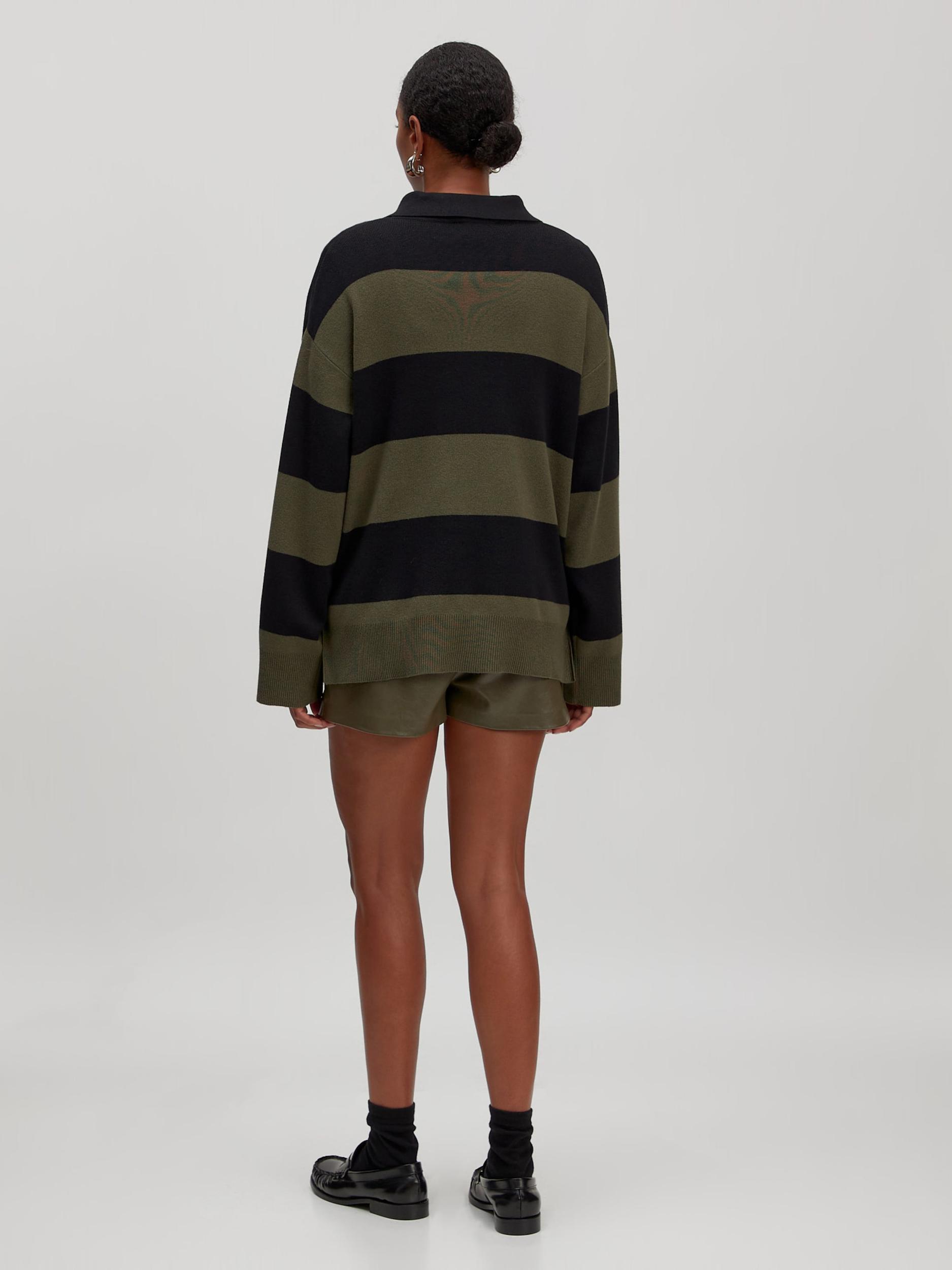 EDITED Majica 'Laiani' zelena / črna