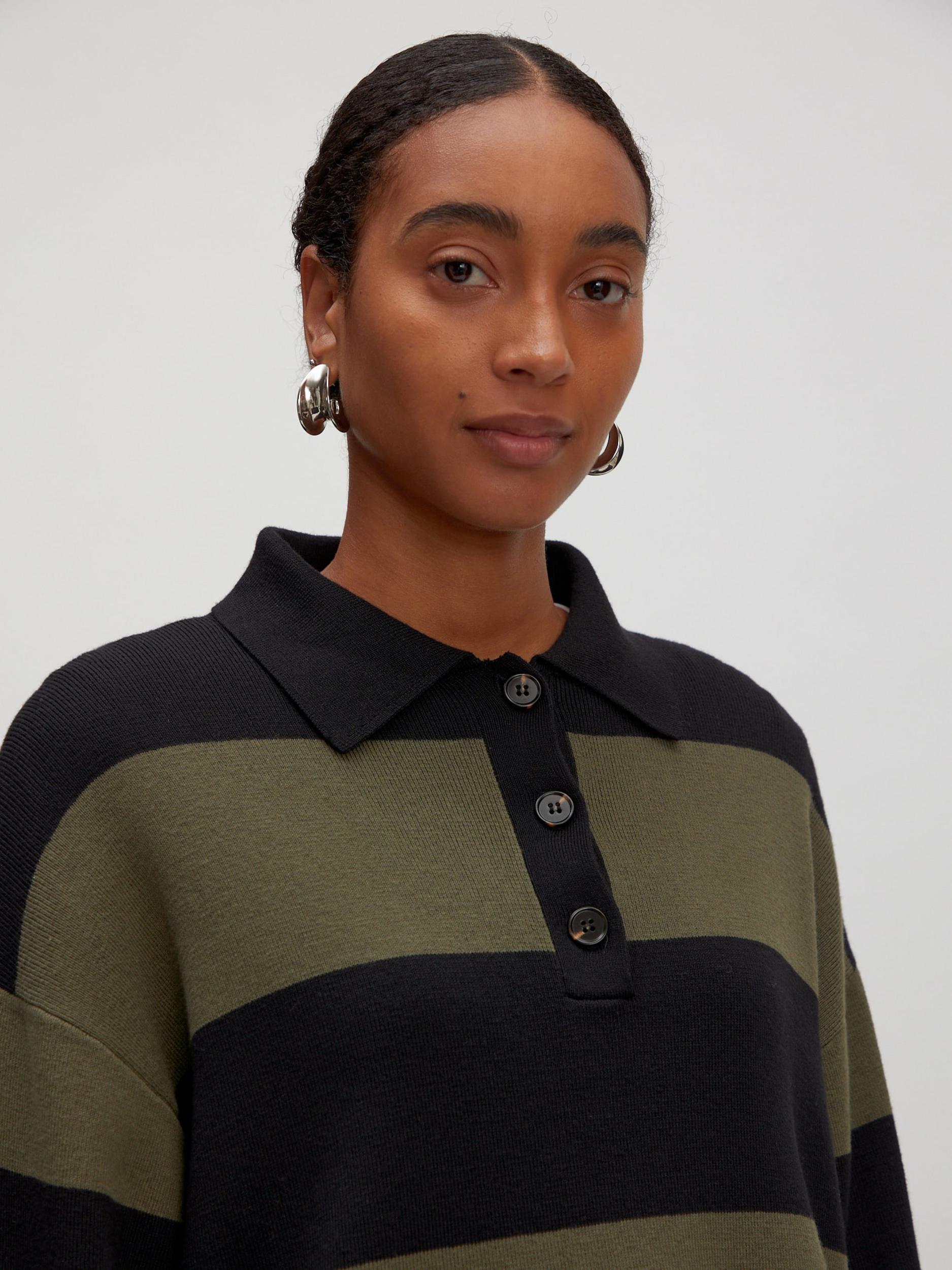 EDITED Majica 'Laiani' zelena / črna