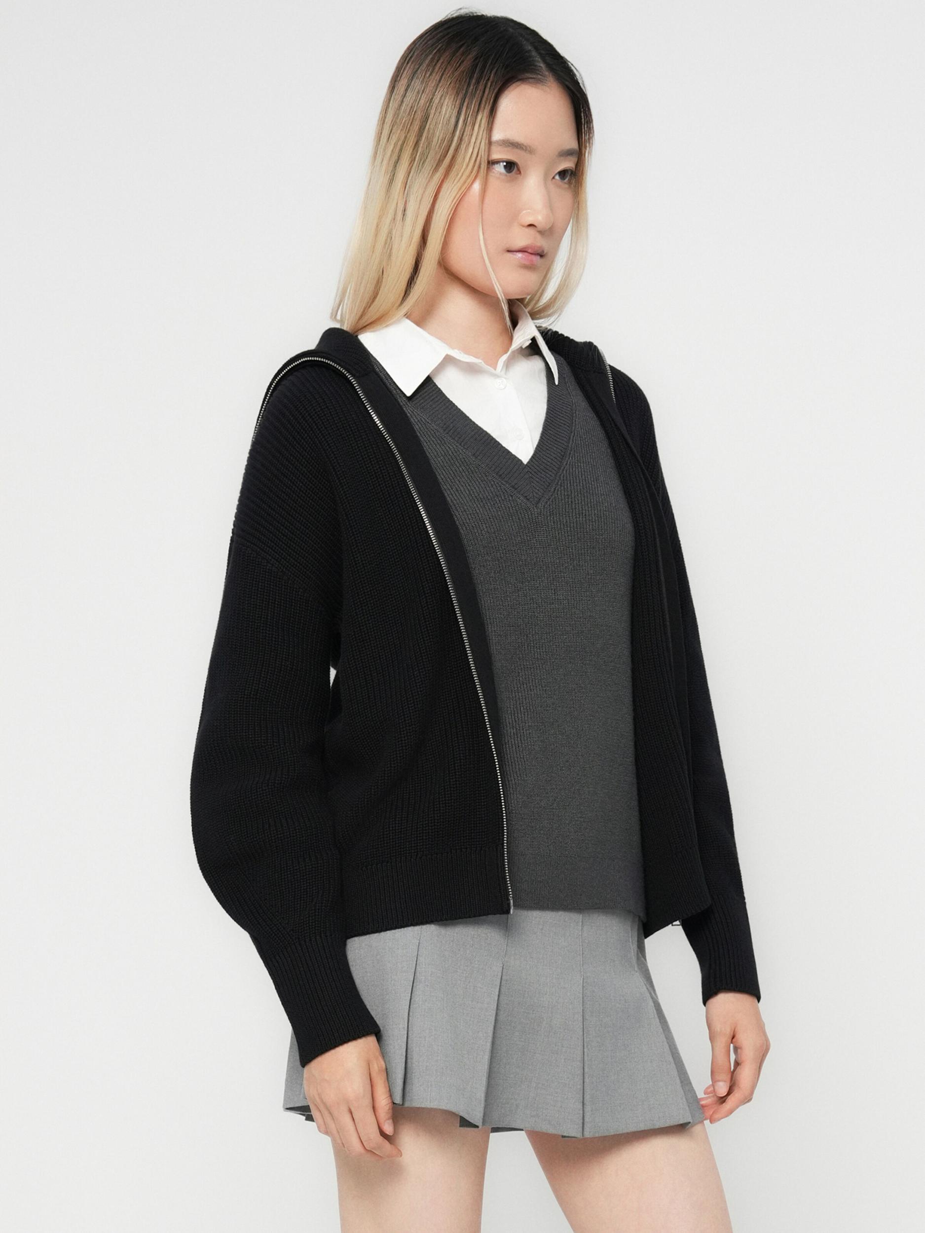 JJXX Pletena jopa 'JXADELINE' črna