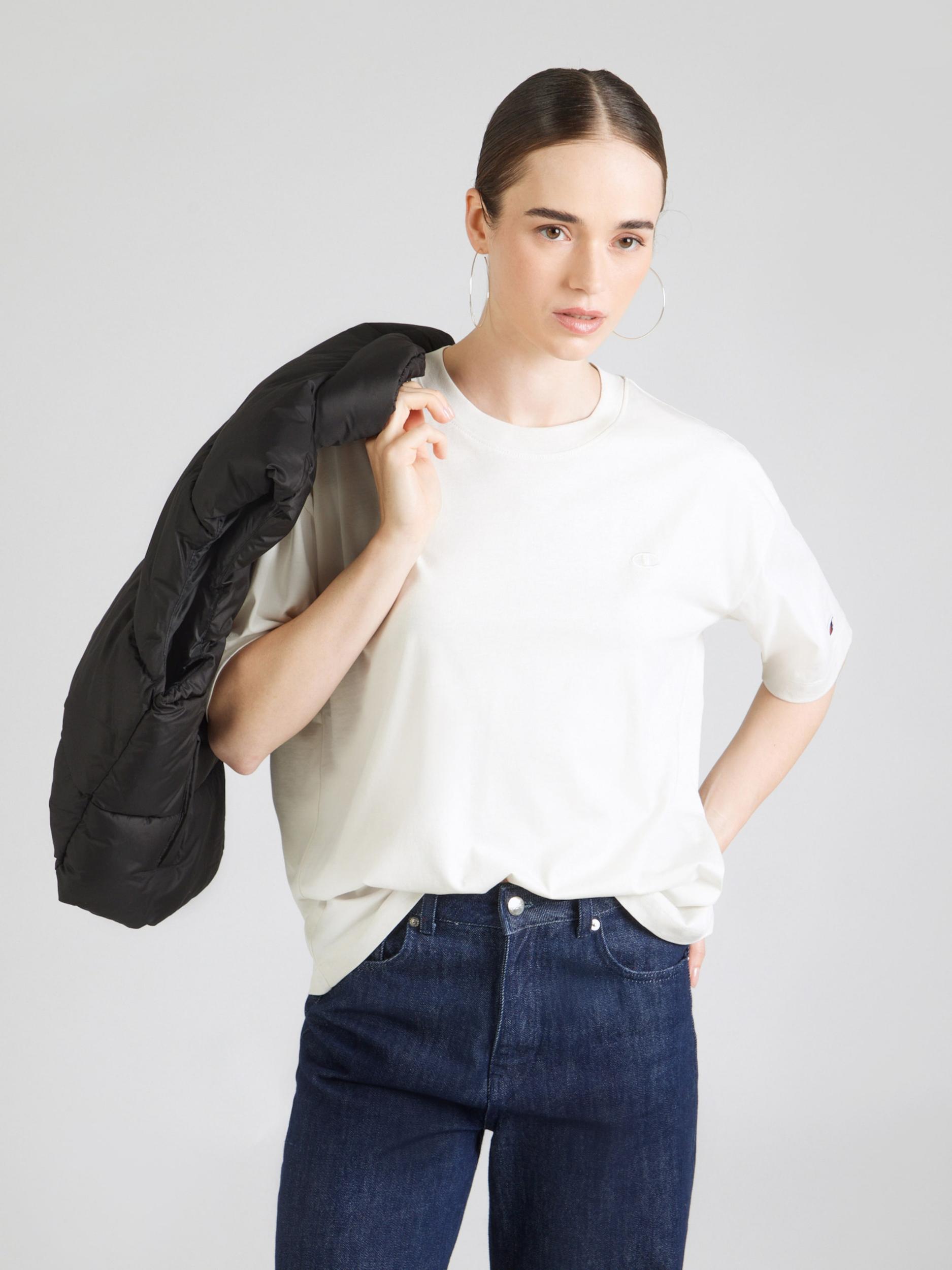 Champion Authentic Athletic Apparel Široka majica off-bela