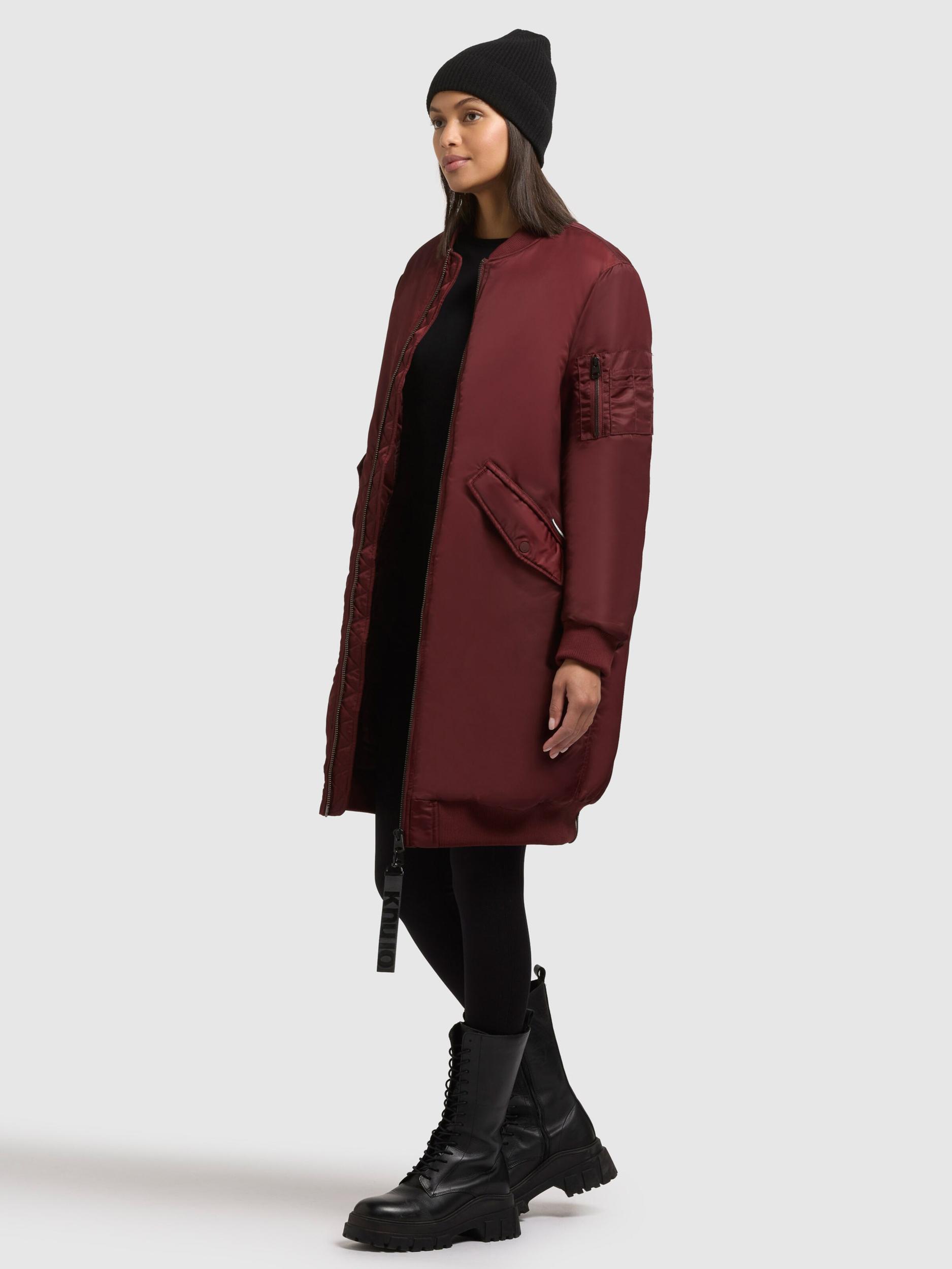 khujo Prehoden plašč 'LULU' vinsko rdeča