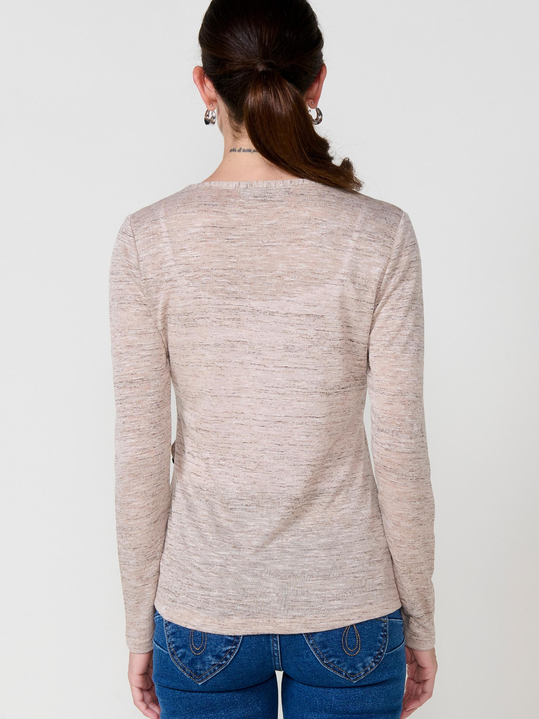 KOROSHI Majica bež / progasto bež