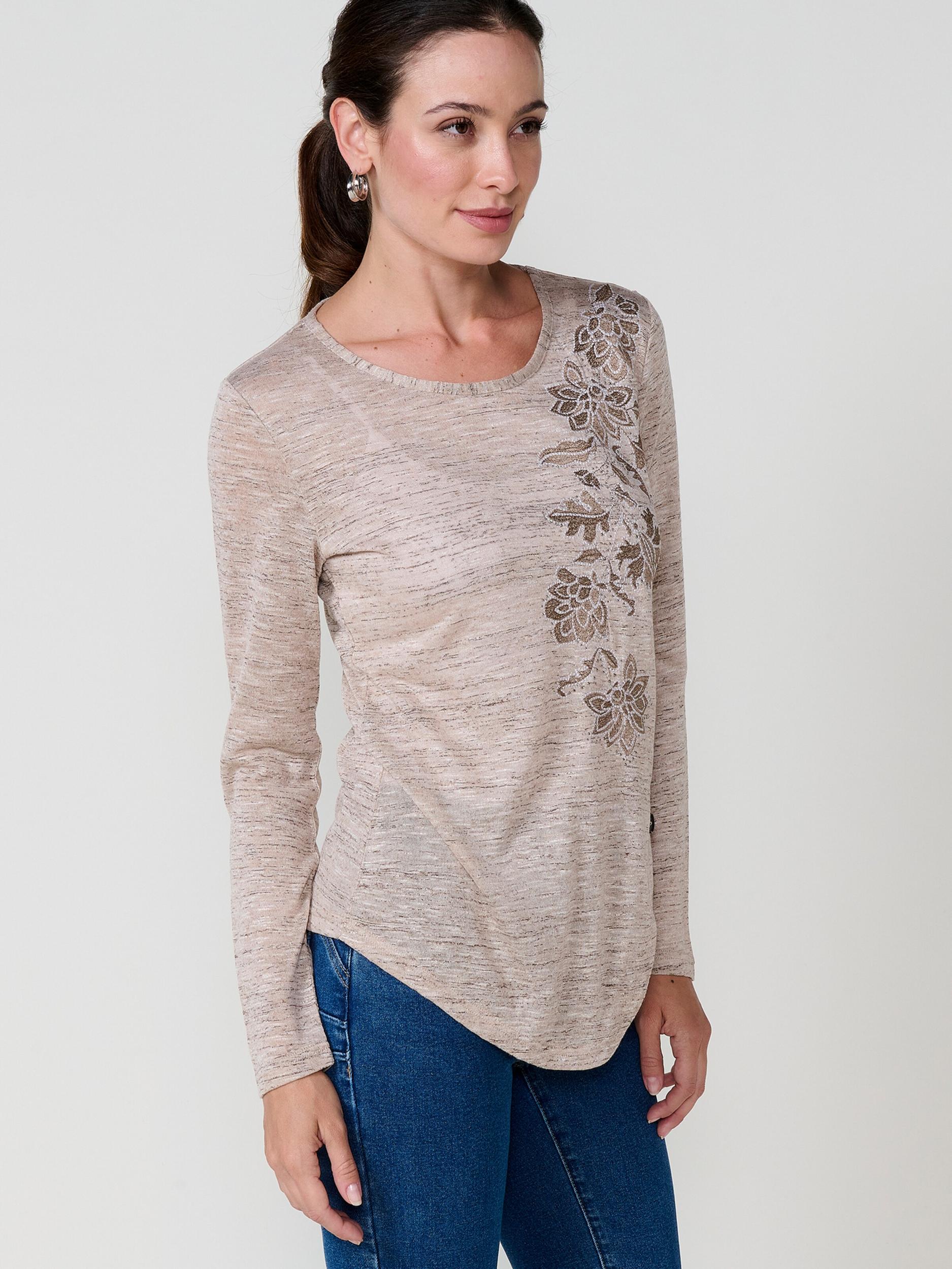 KOROSHI Majica bež / progasto bež