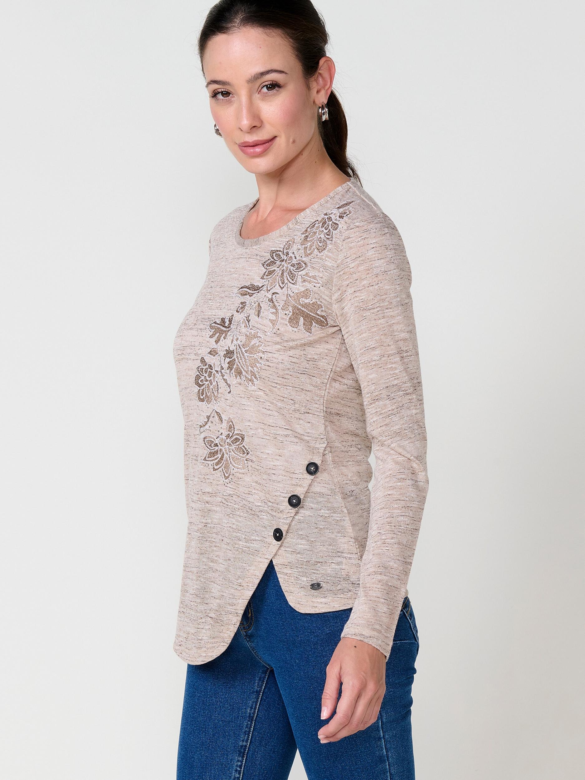 KOROSHI Majica bež / progasto bež