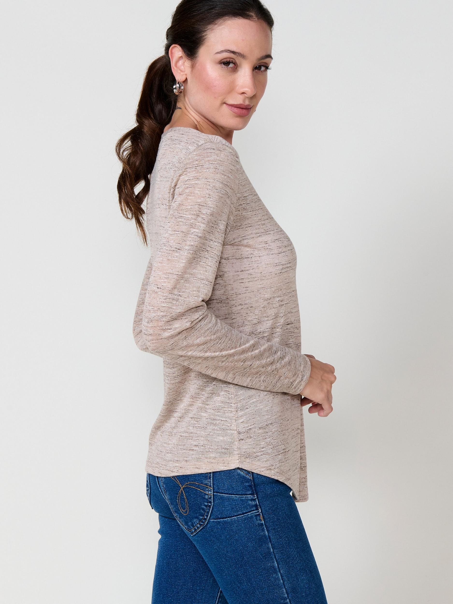 KOROSHI Majica bež / progasto bež