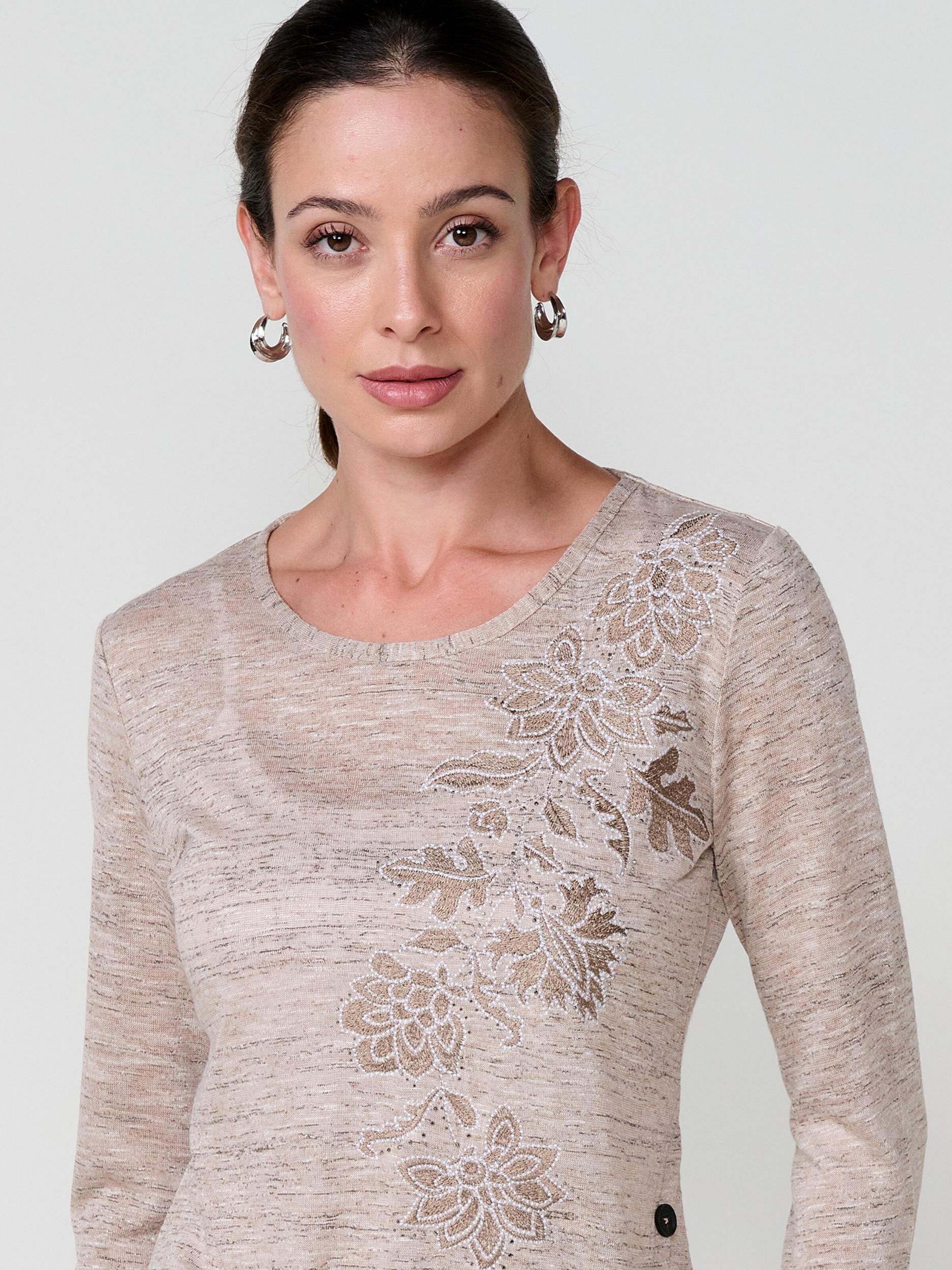 KOROSHI Majica bež / progasto bež