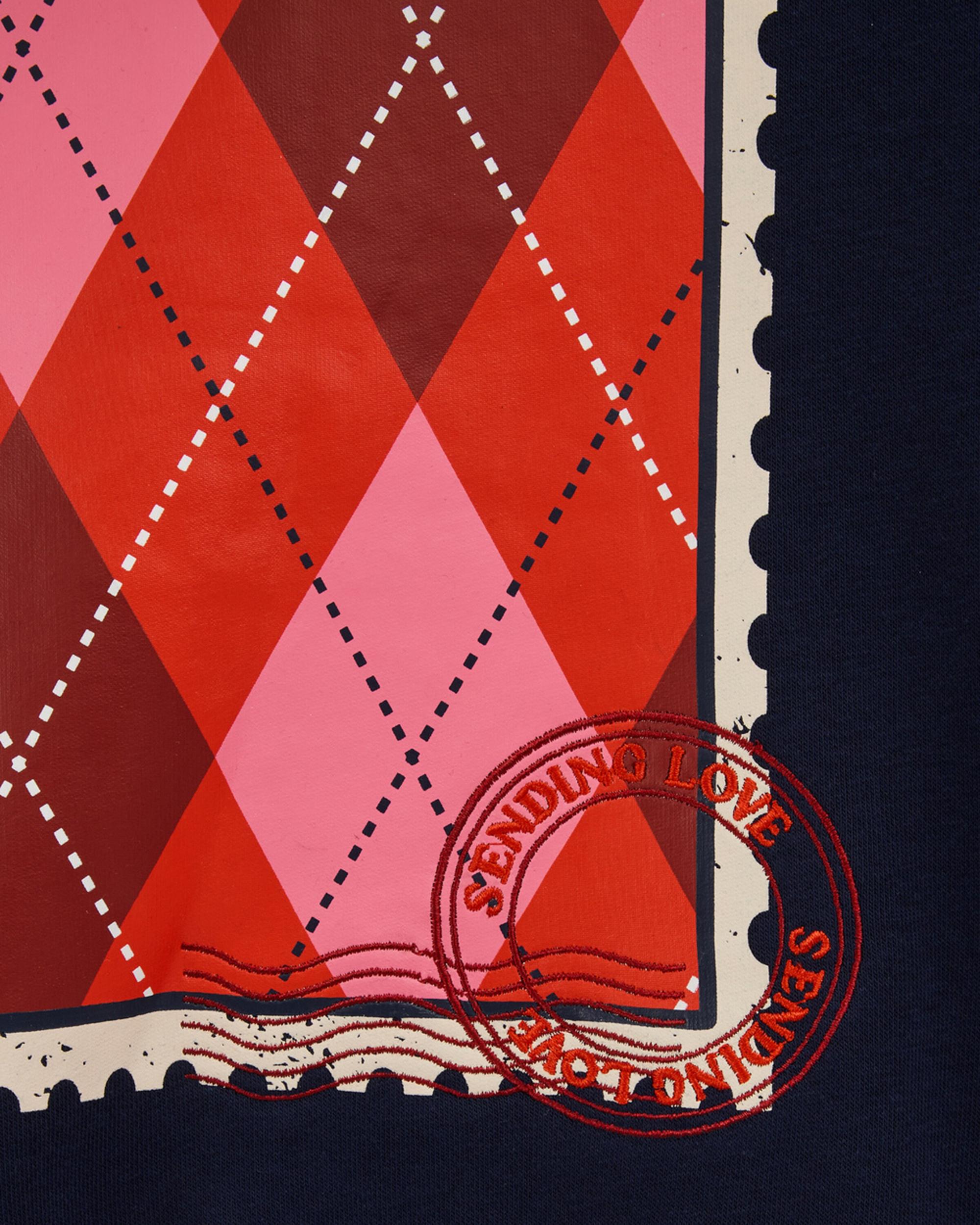 WE Fashion Majica temno modra / svetlo roza / vinsko rdeča / bela