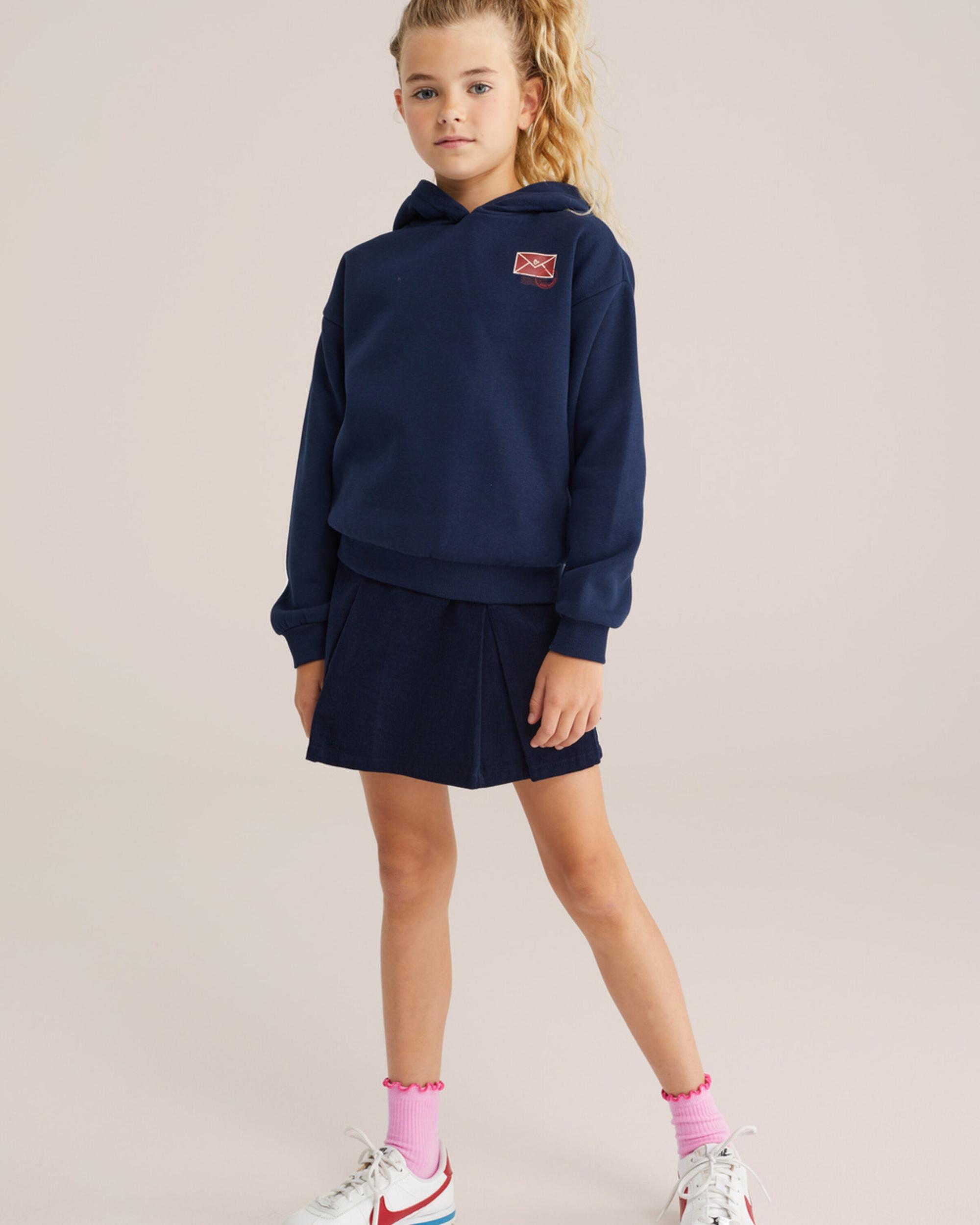 WE Fashion Majica temno modra / svetlo roza / vinsko rdeča / bela