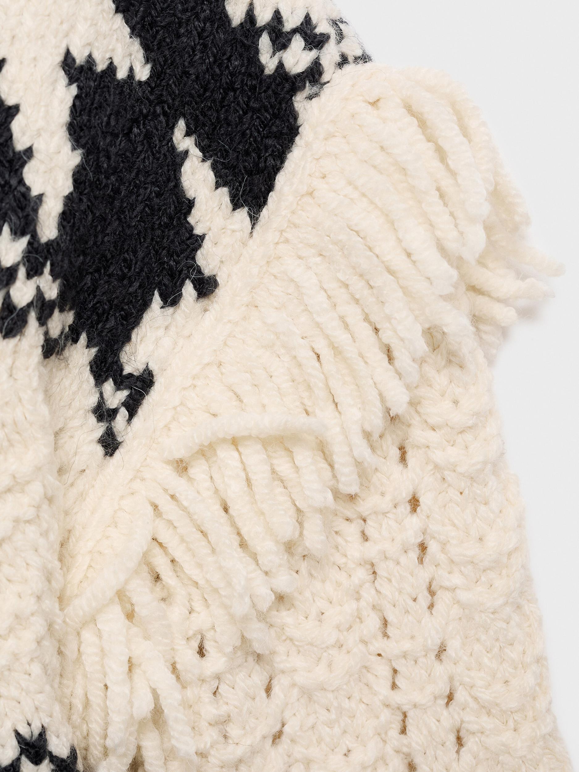 MANGO KIDS Pulover 'City' črna / volneno bela