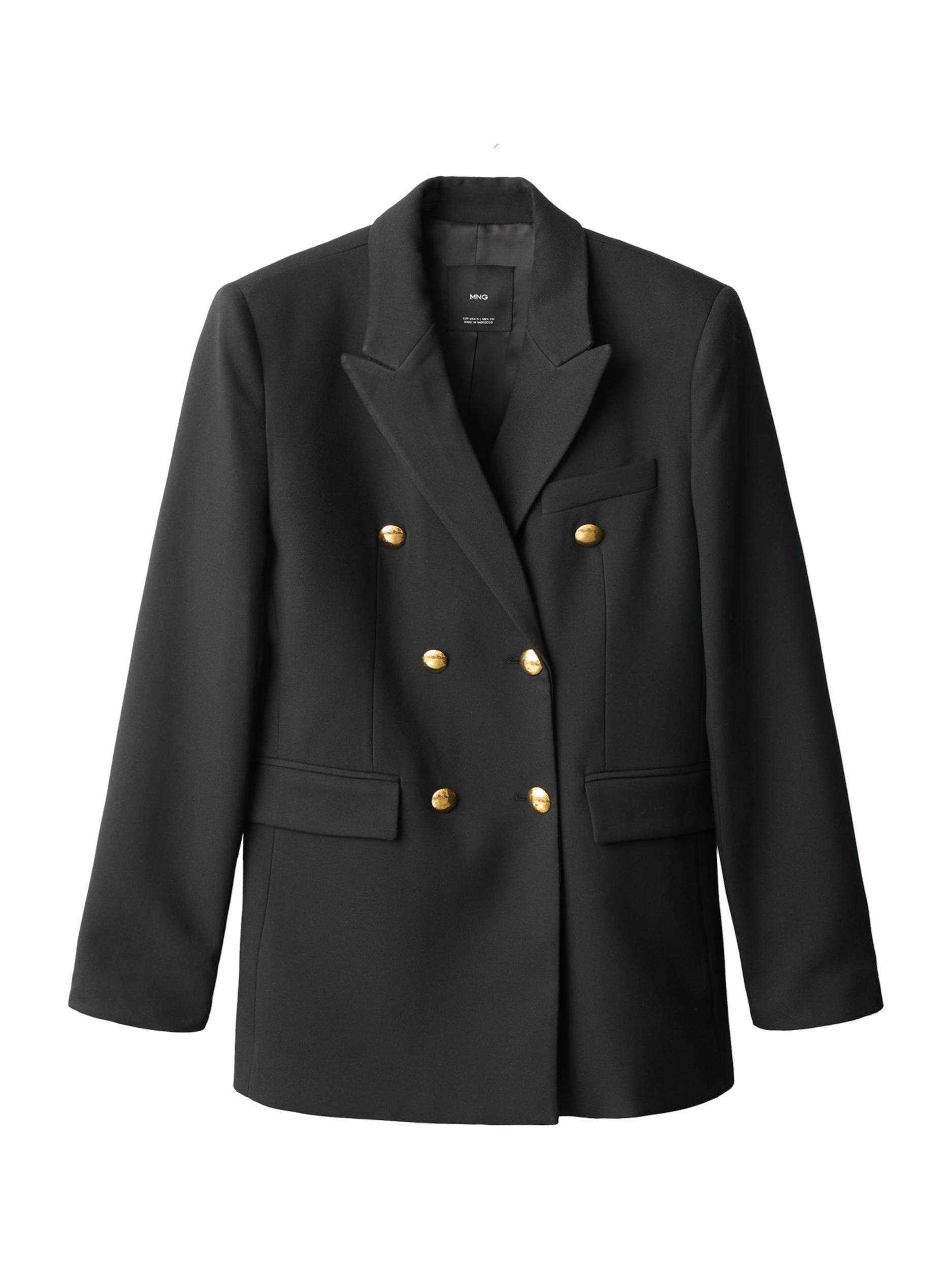 MANGO Blazer 'Faran' črna