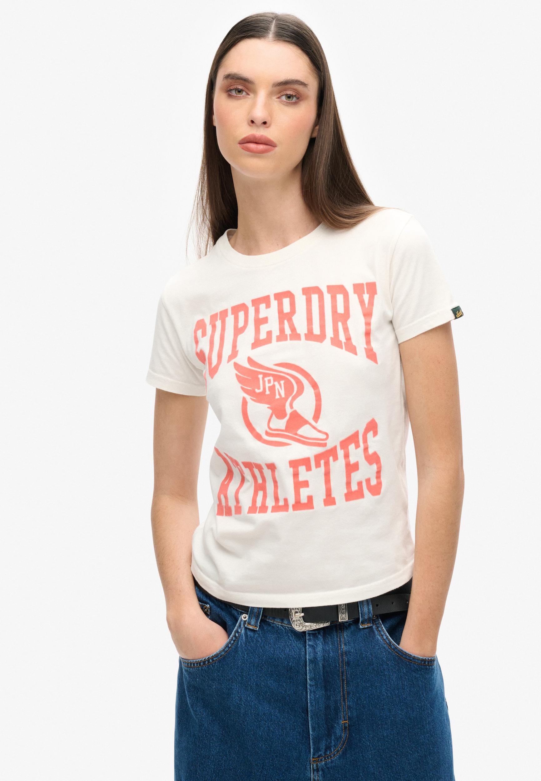 Superdry & Co Majica oranžna / bela
