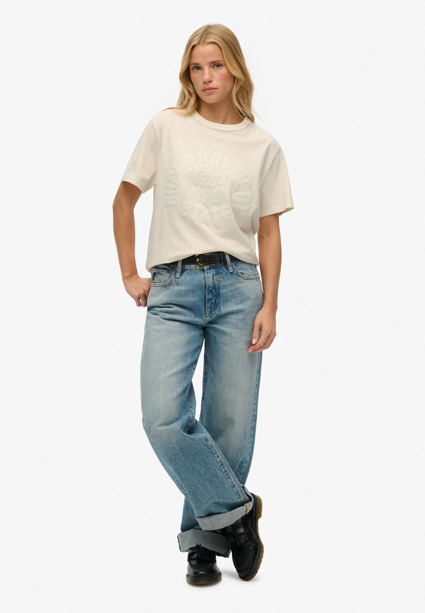 Superdry & Co Široka majica bela / naravno bela