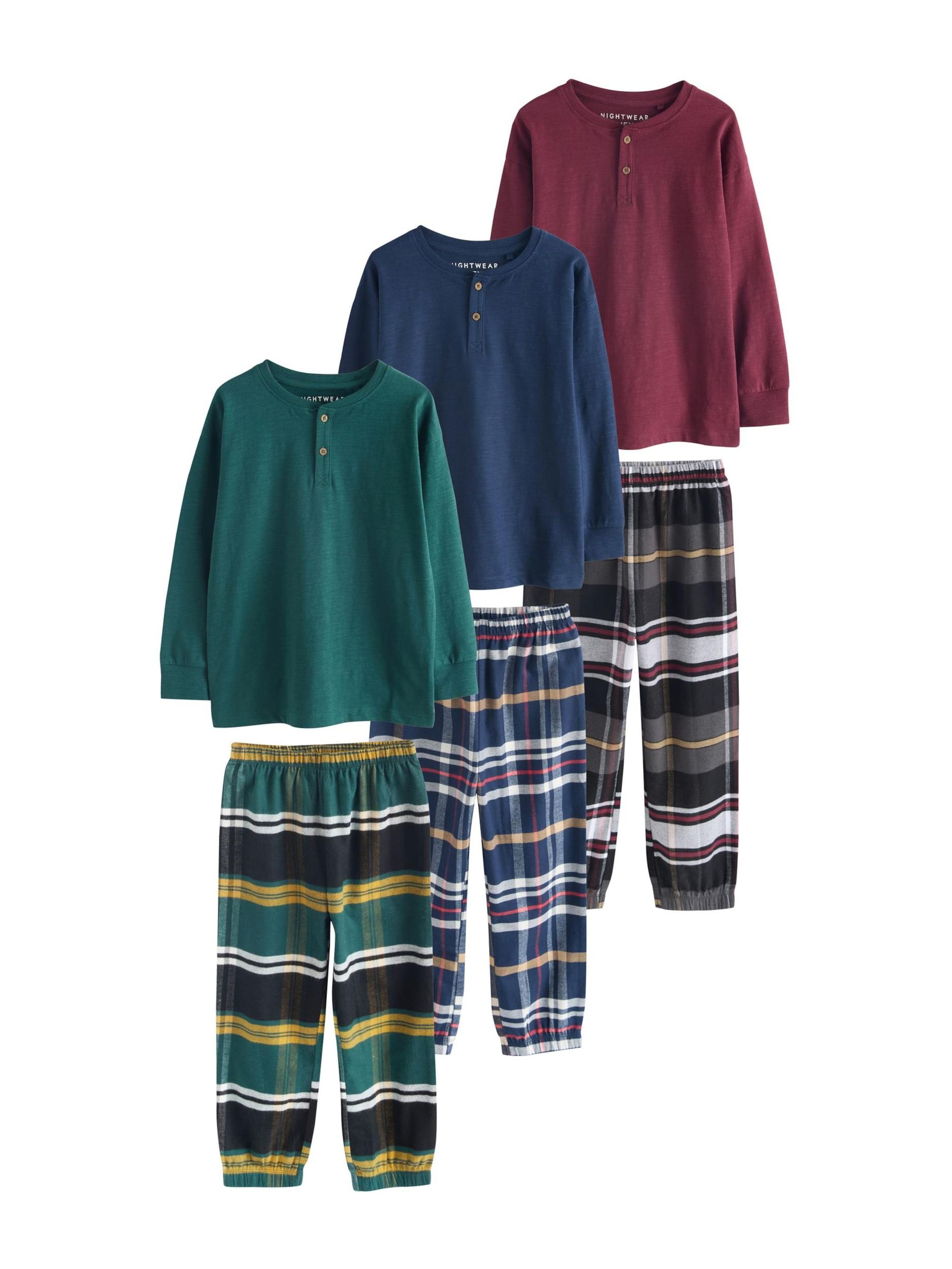 Next Pižama mornarska / rumena / temno zelena / bordo / bela