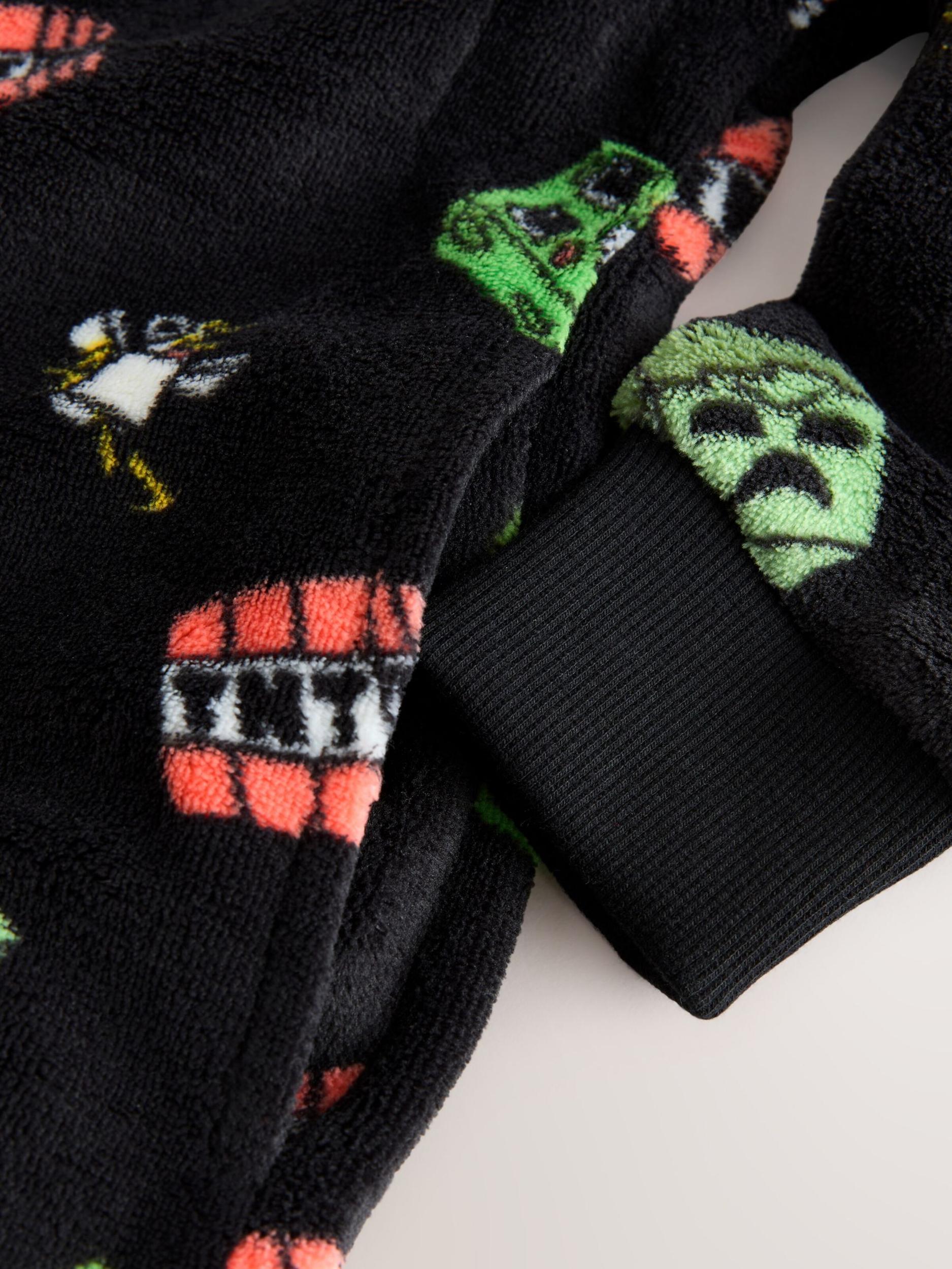 Next Pižama zelena / svetlo rdeča / črna / bela