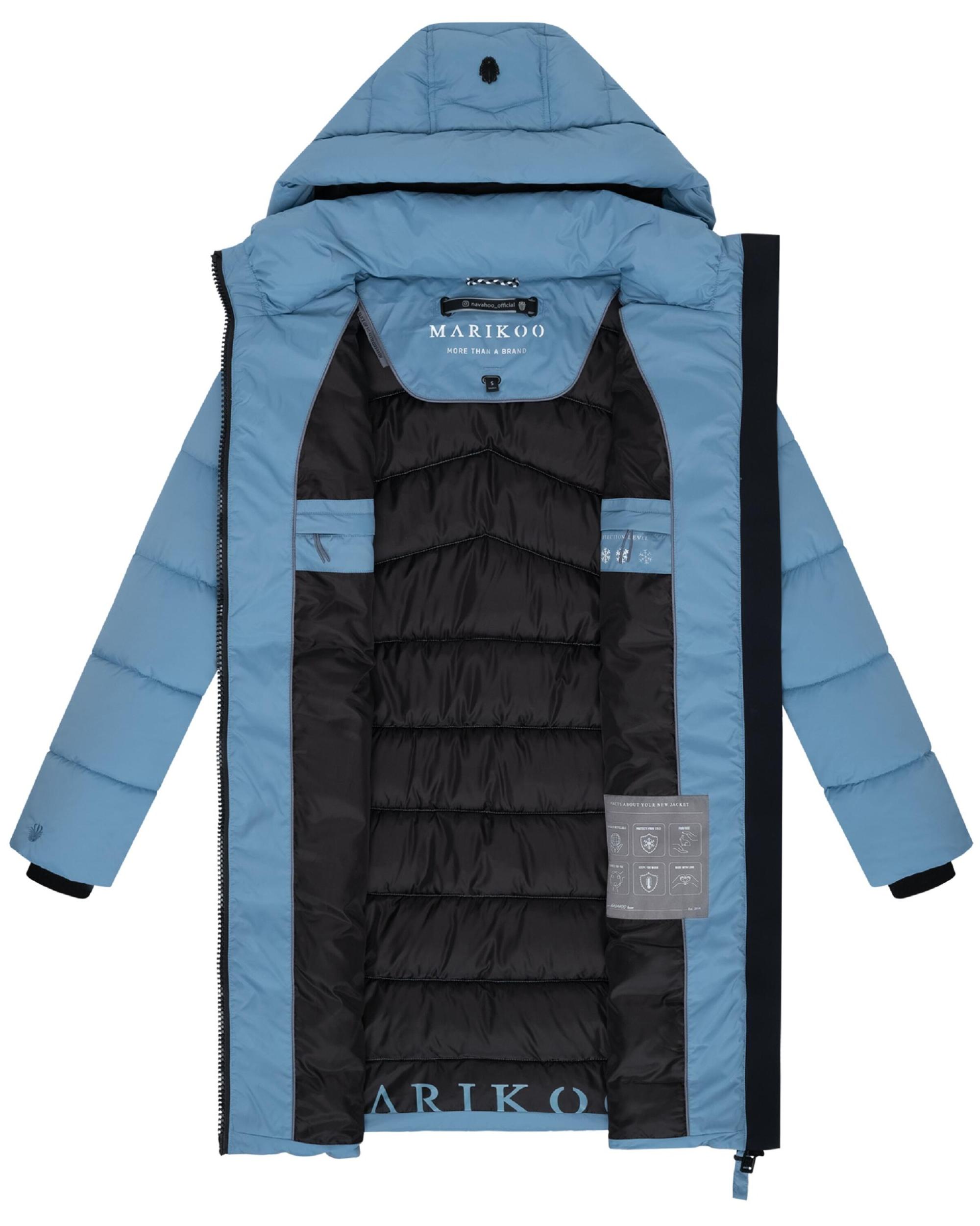 MARIKOO Zimski plašč 'Kaltnäschen 16' nebeško modra