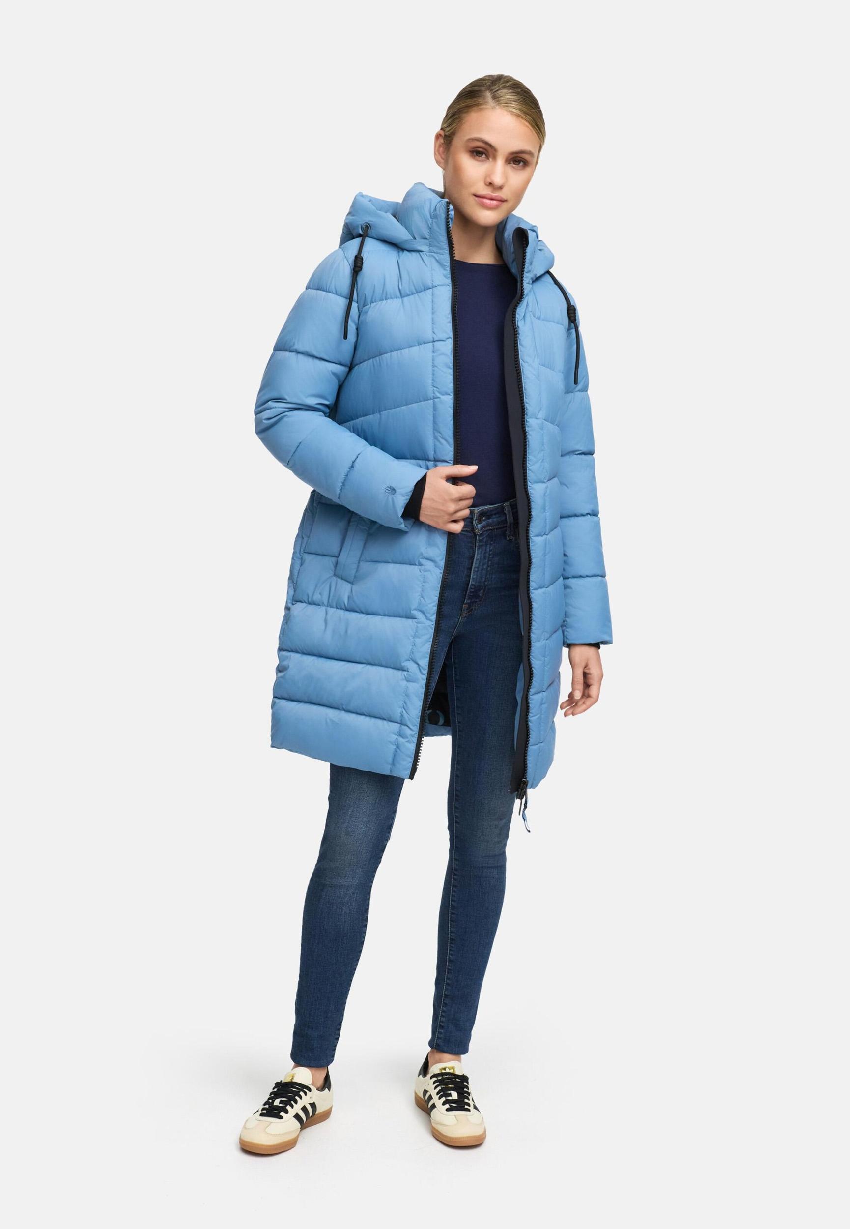MARIKOO Zimski plašč 'Kaltnäschen 16' nebeško modra