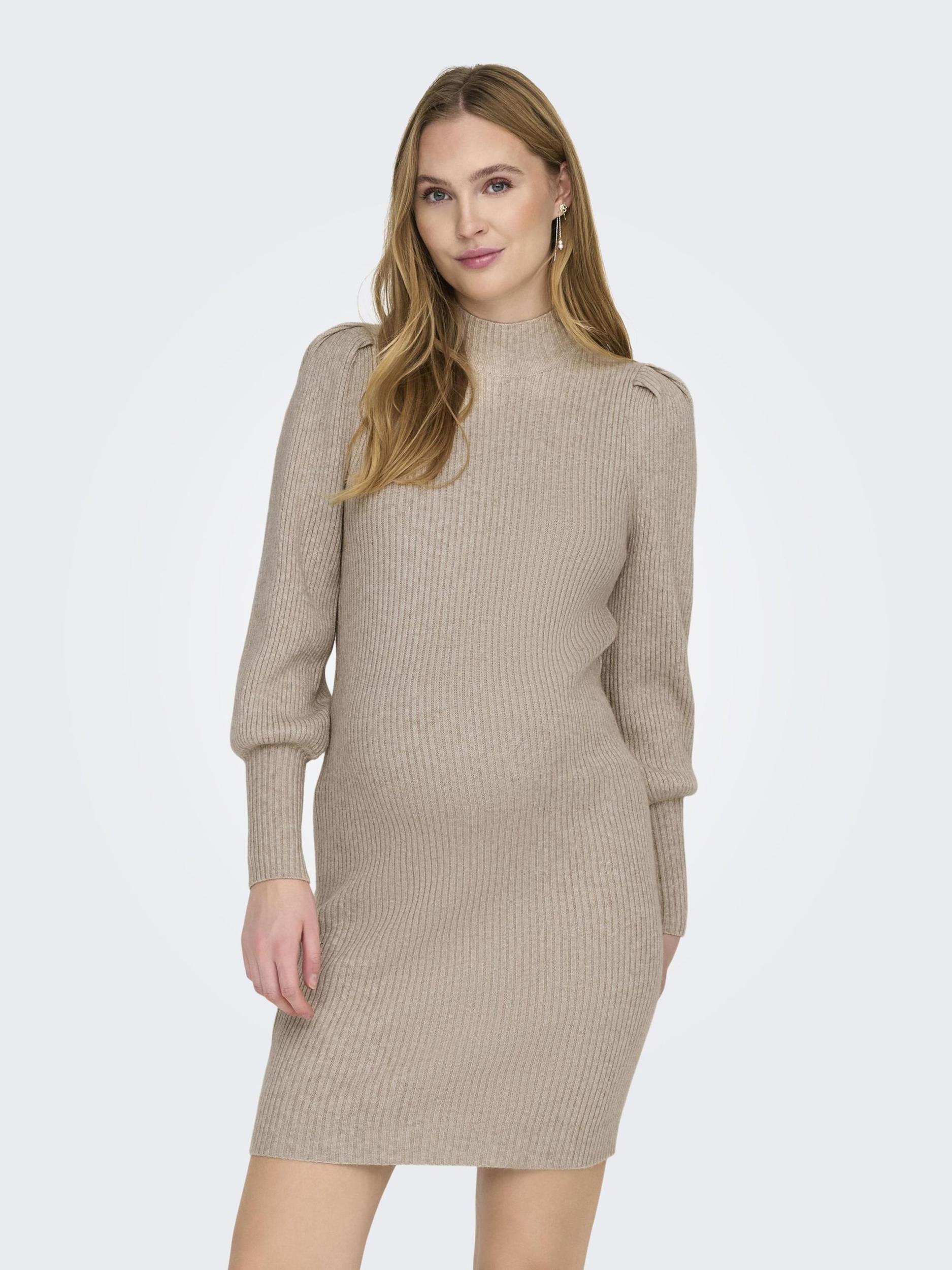 Only Maternity Pletena obleka 'OLMKATIA' bež