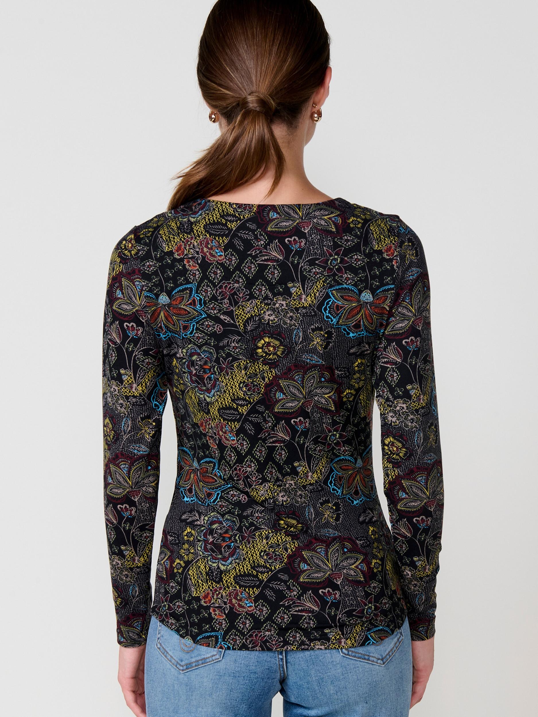 KOROSHI Majica modra / zelena / oranžna / črna