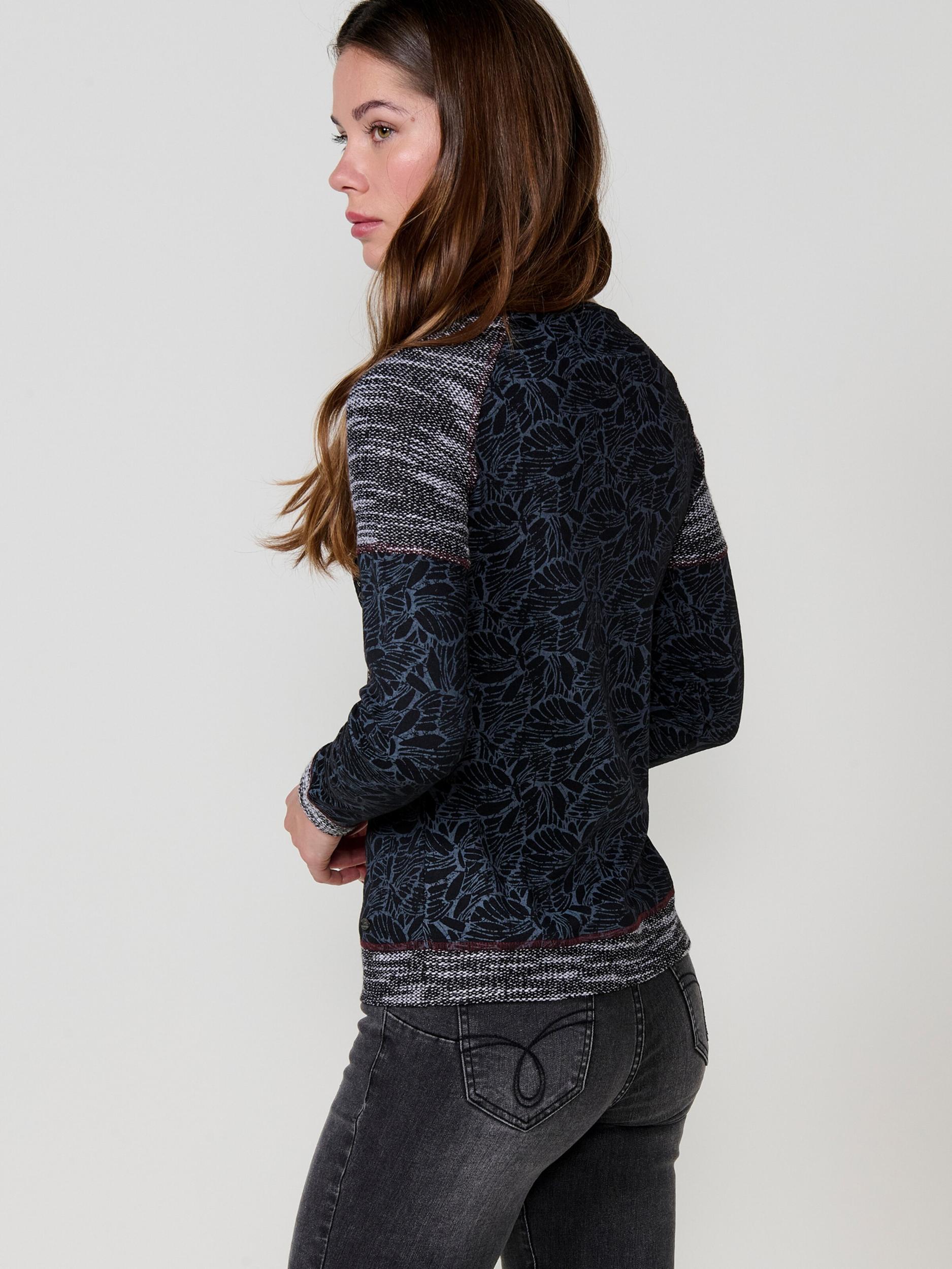 KOROSHI Majica safir / siva / rdeča / črna