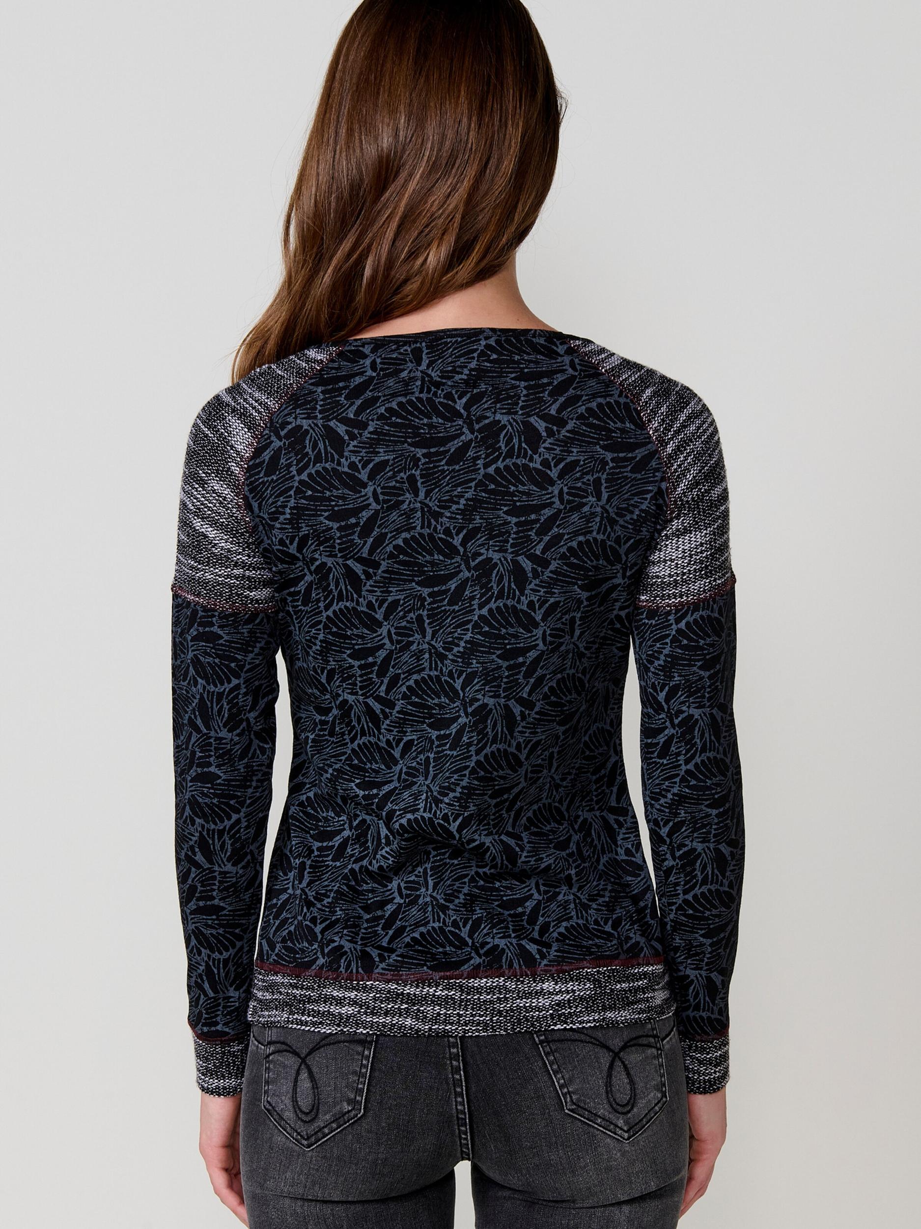 KOROSHI Majica safir / siva / rdeča / črna