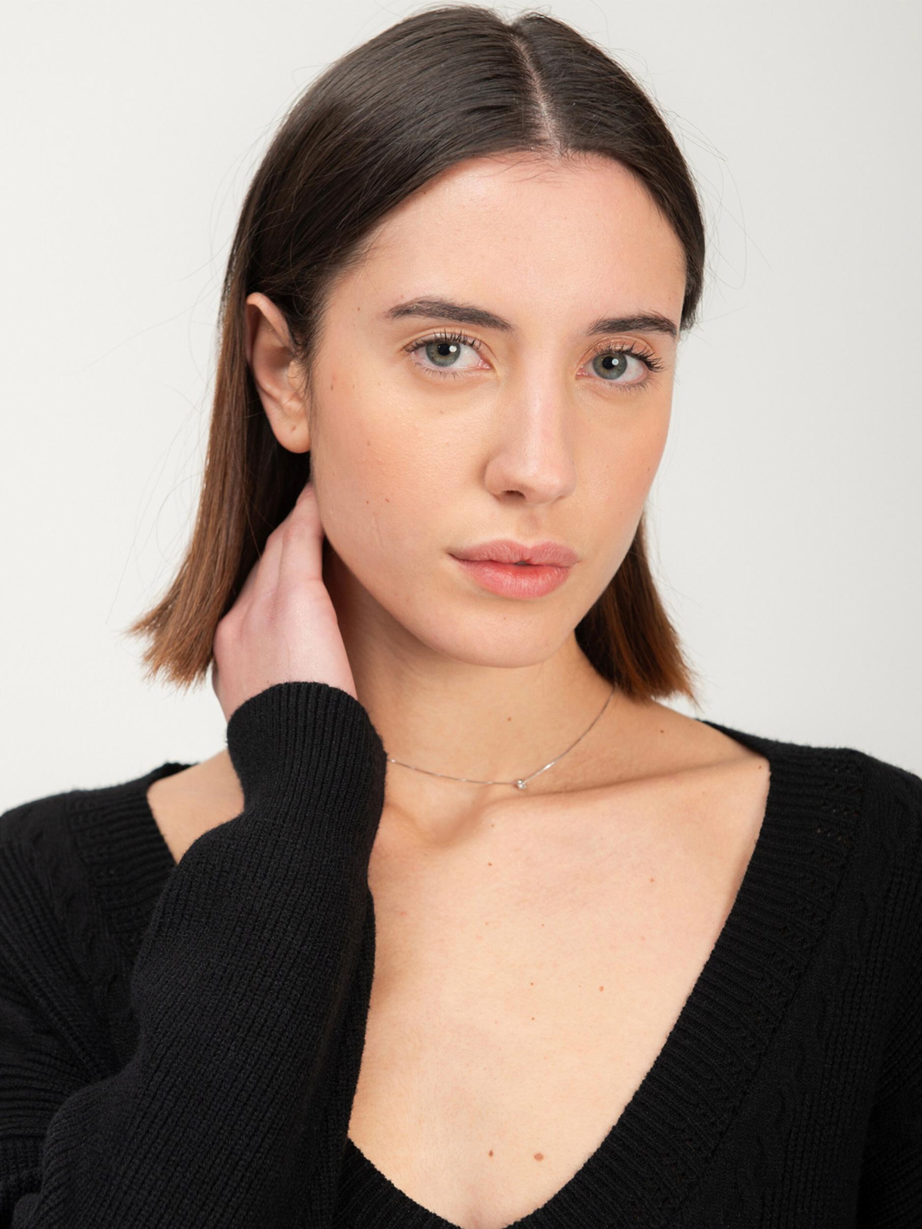 Influencer Pletena obleka črna