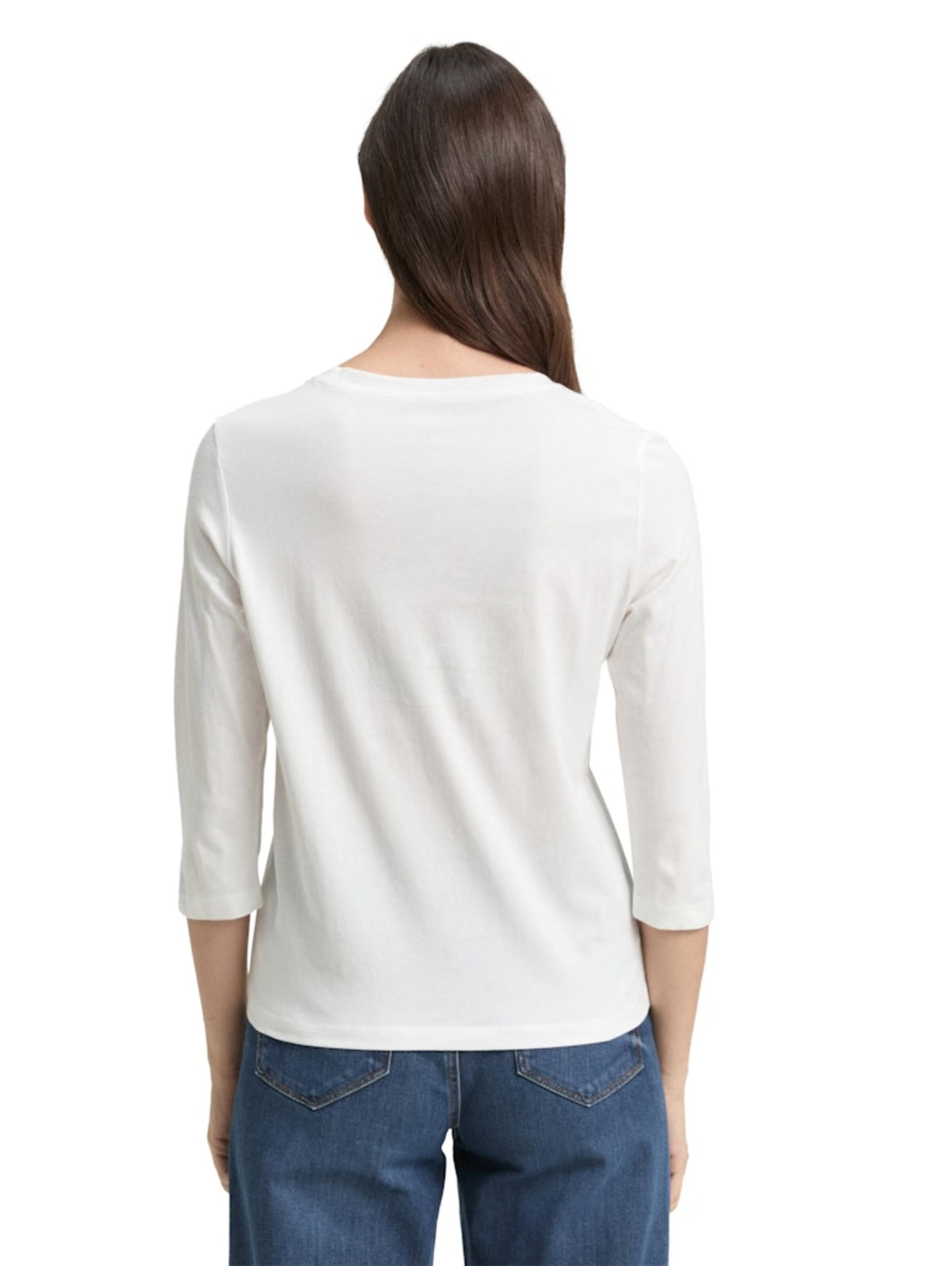 TOM TAILOR Majica mornarska / bela