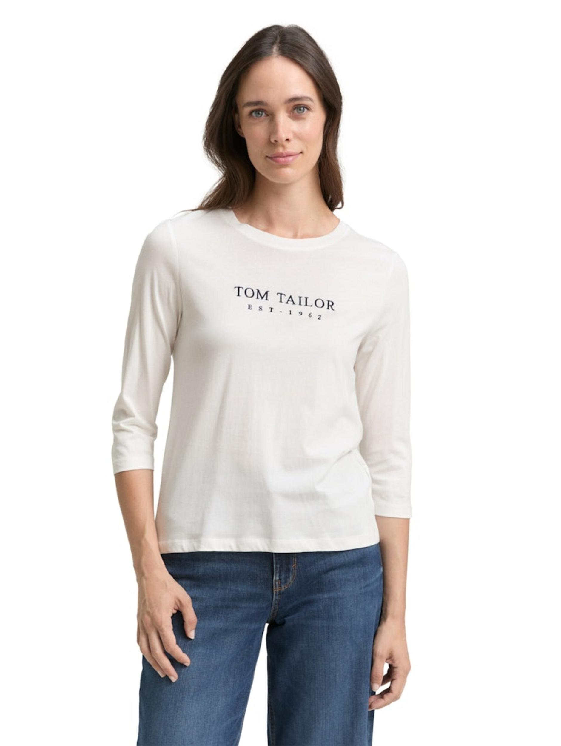 TOM TAILOR Majica mornarska / bela