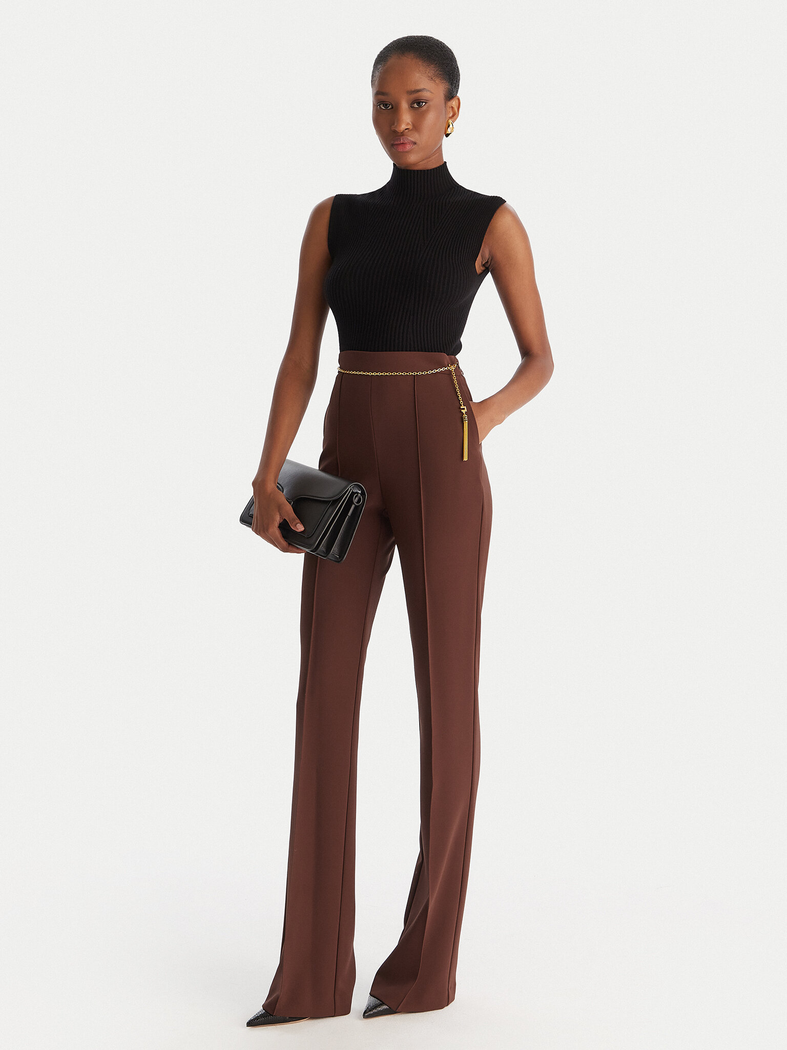 Hlače iz tkanine Elisabetta Franchi