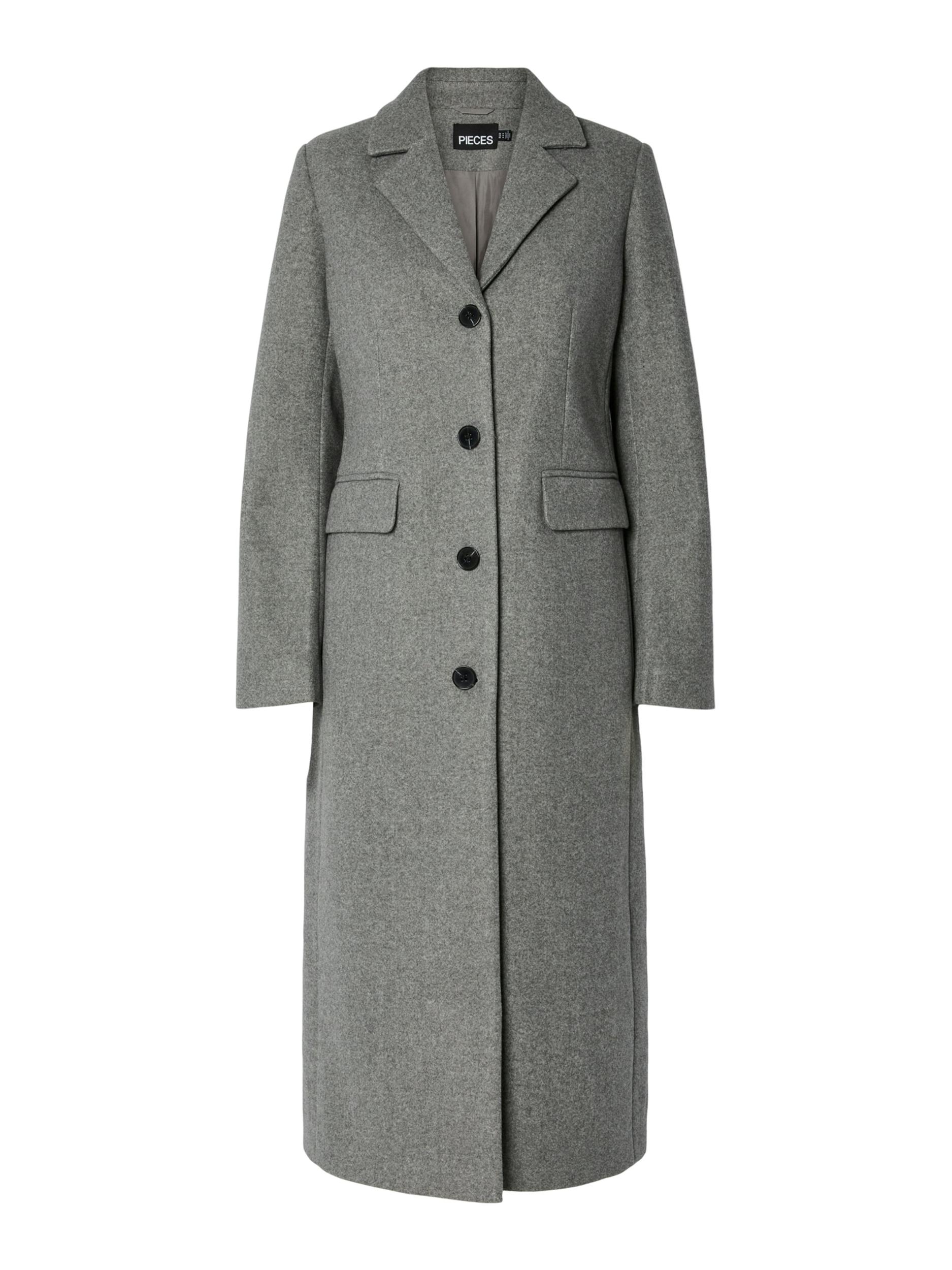 PIECES Prehoden plašč 'PCJadine' pegasto siva