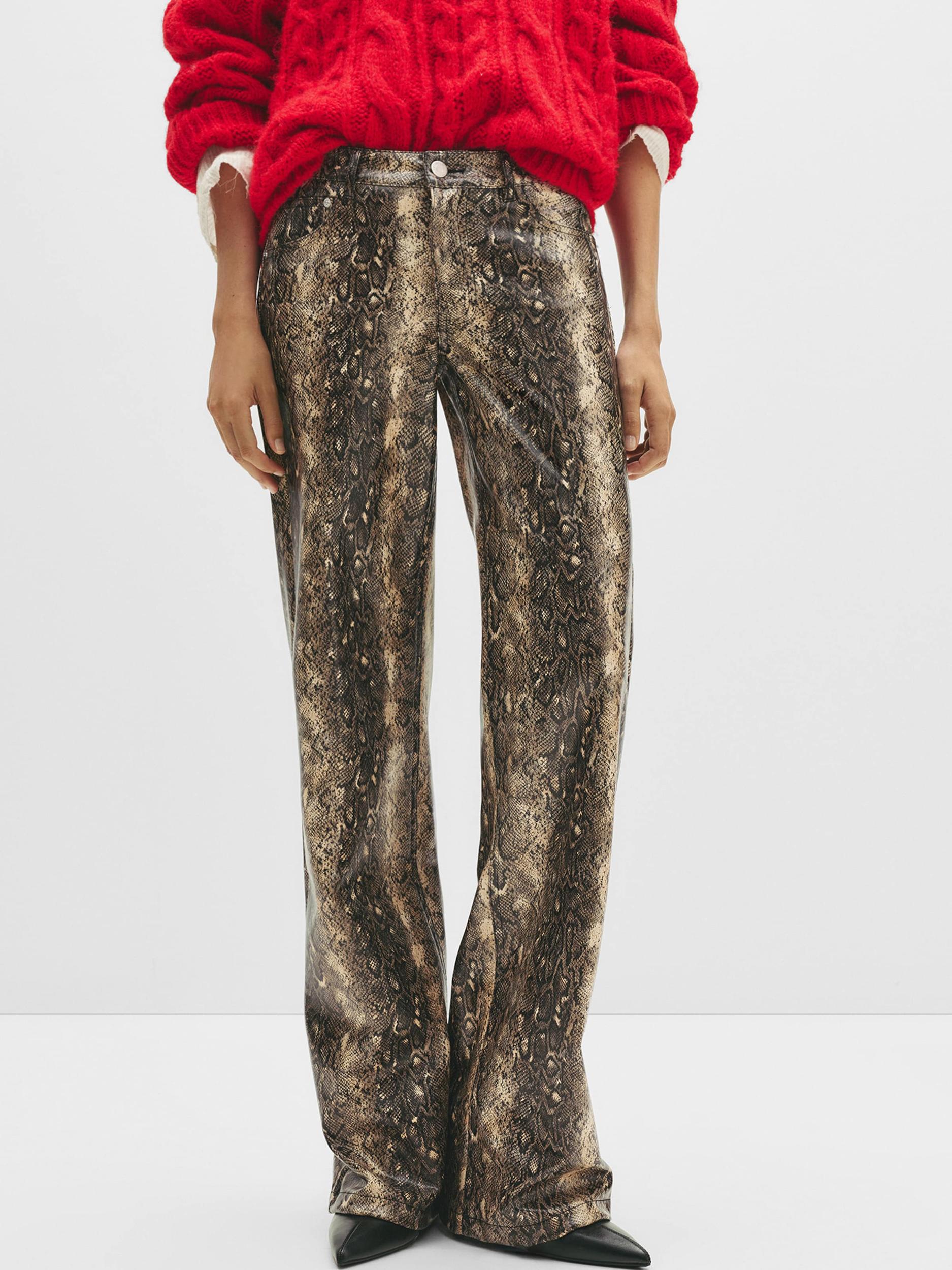 Pull&Bear Hlače bež / črna