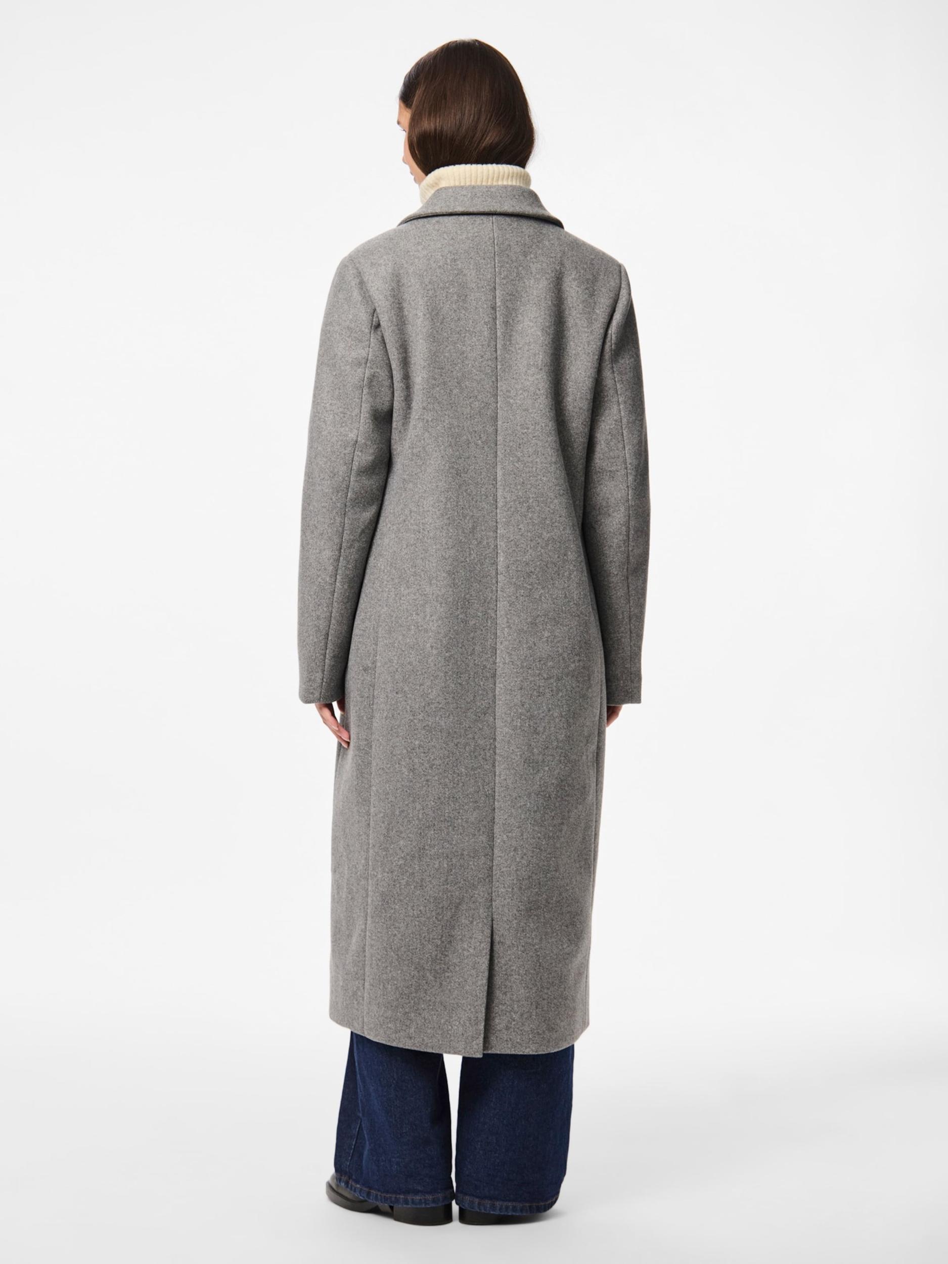 PIECES Prehoden plašč 'PCJadine' pegasto siva