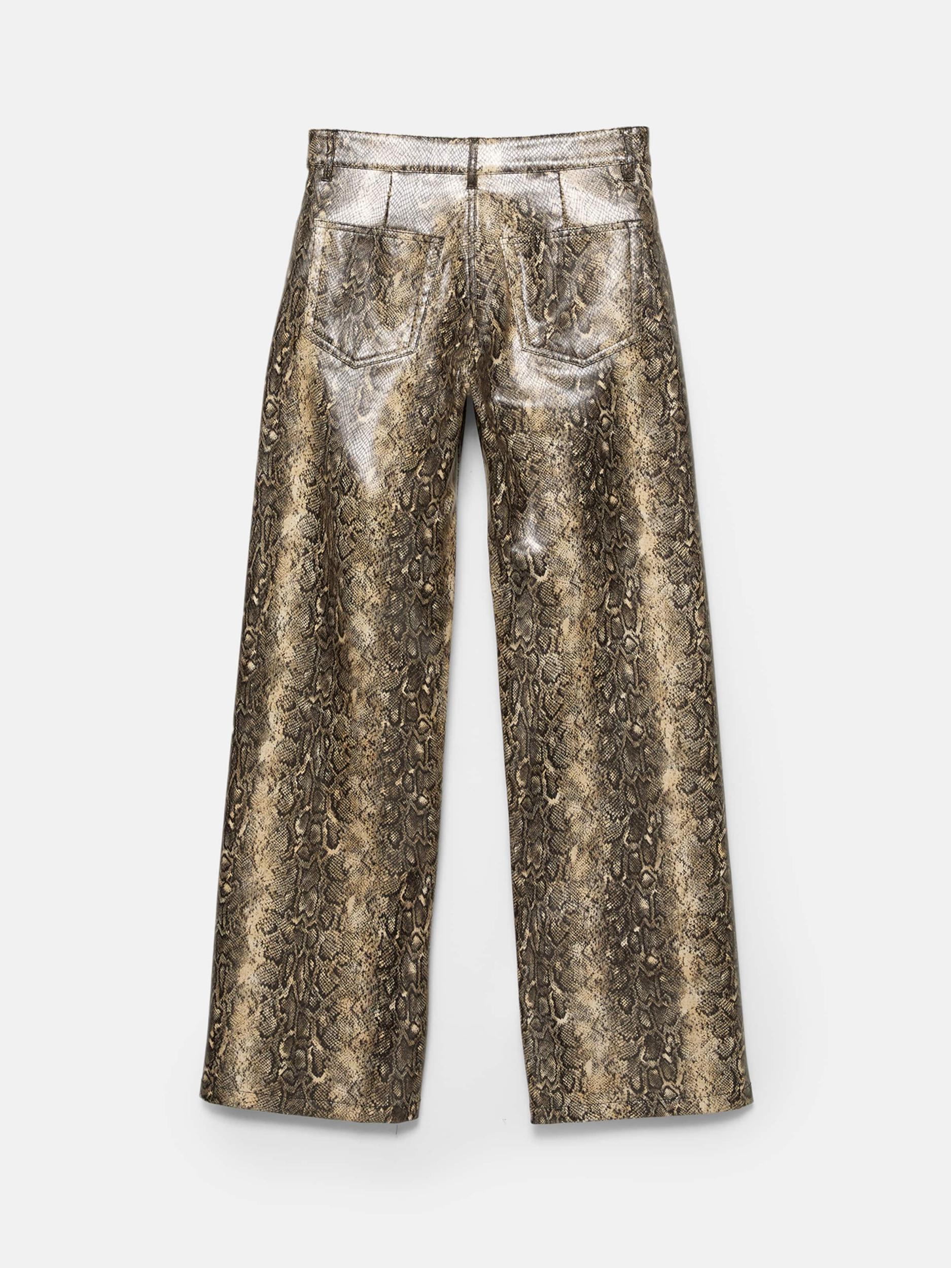 Pull&Bear Hlače bež / črna