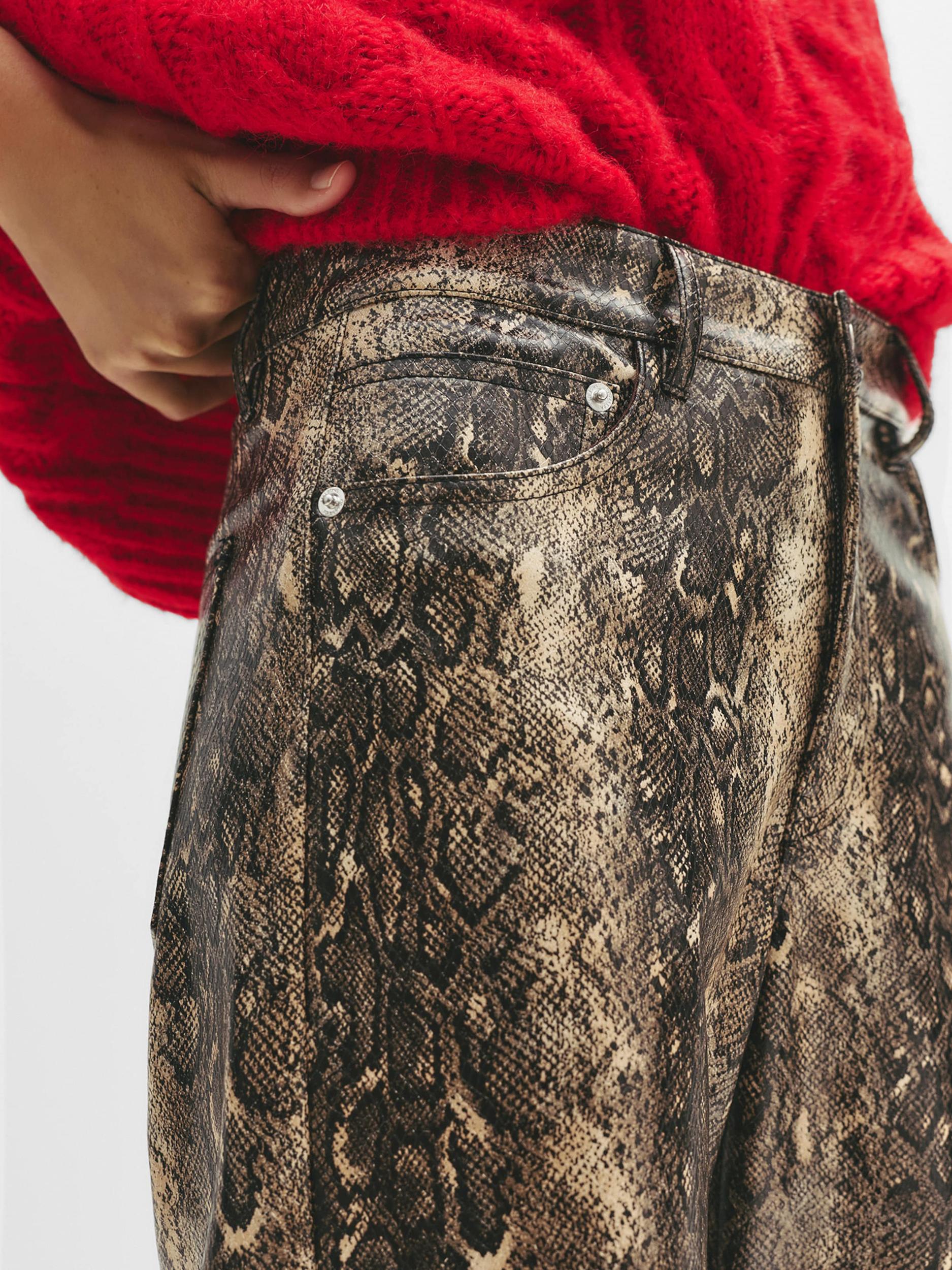 Pull&Bear Hlače bež / črna