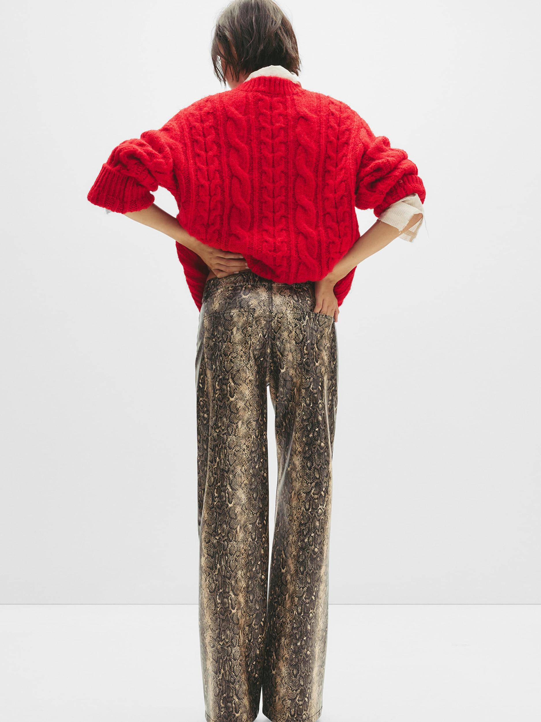 Pull&Bear Hlače bež / črna