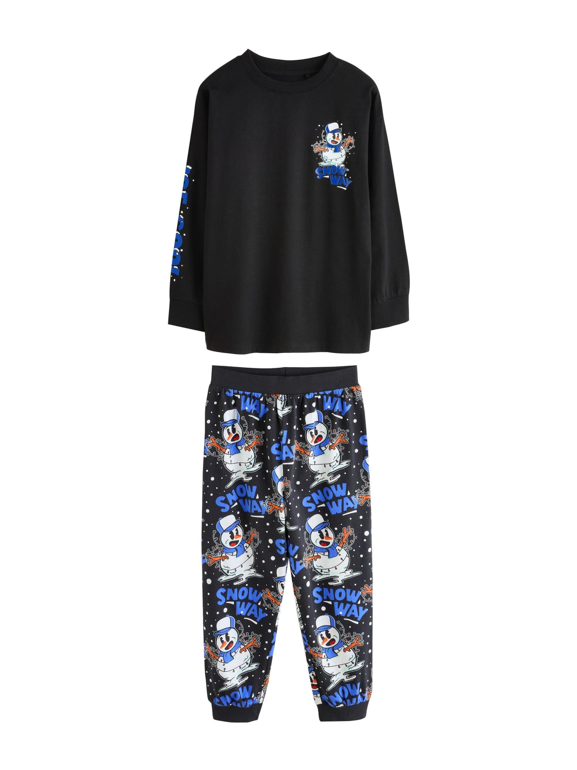 Next Pižama modra / oranžna / črna / bela